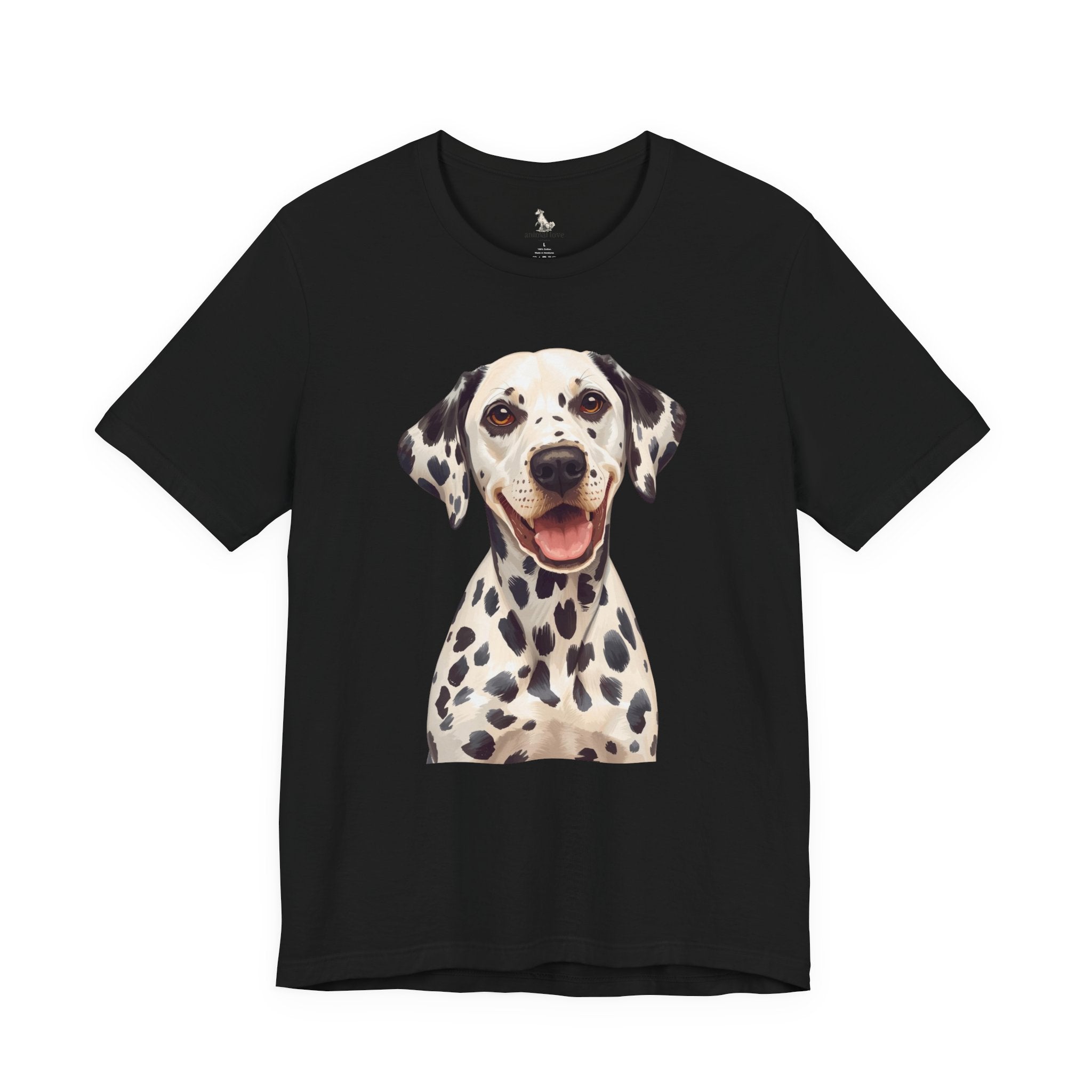Dalmatian Dog Portrait Tee - Cute Smiling Spot Puppy T-Shirt