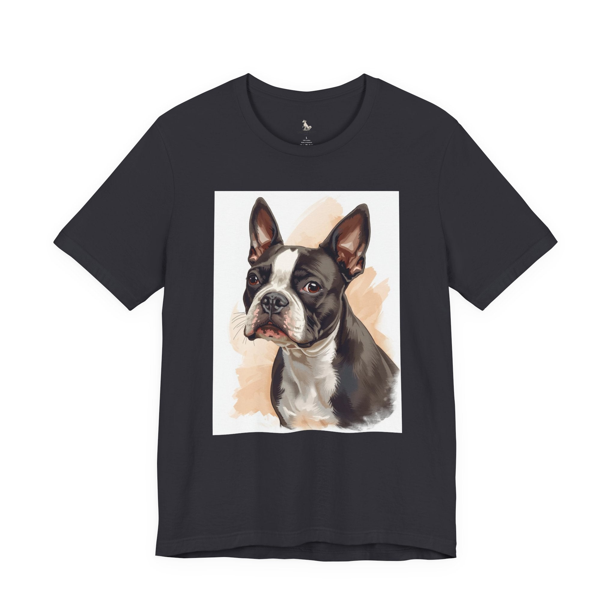 Boston Terrier Portrait T-Shirt — Watercolor Dog Lover Tee