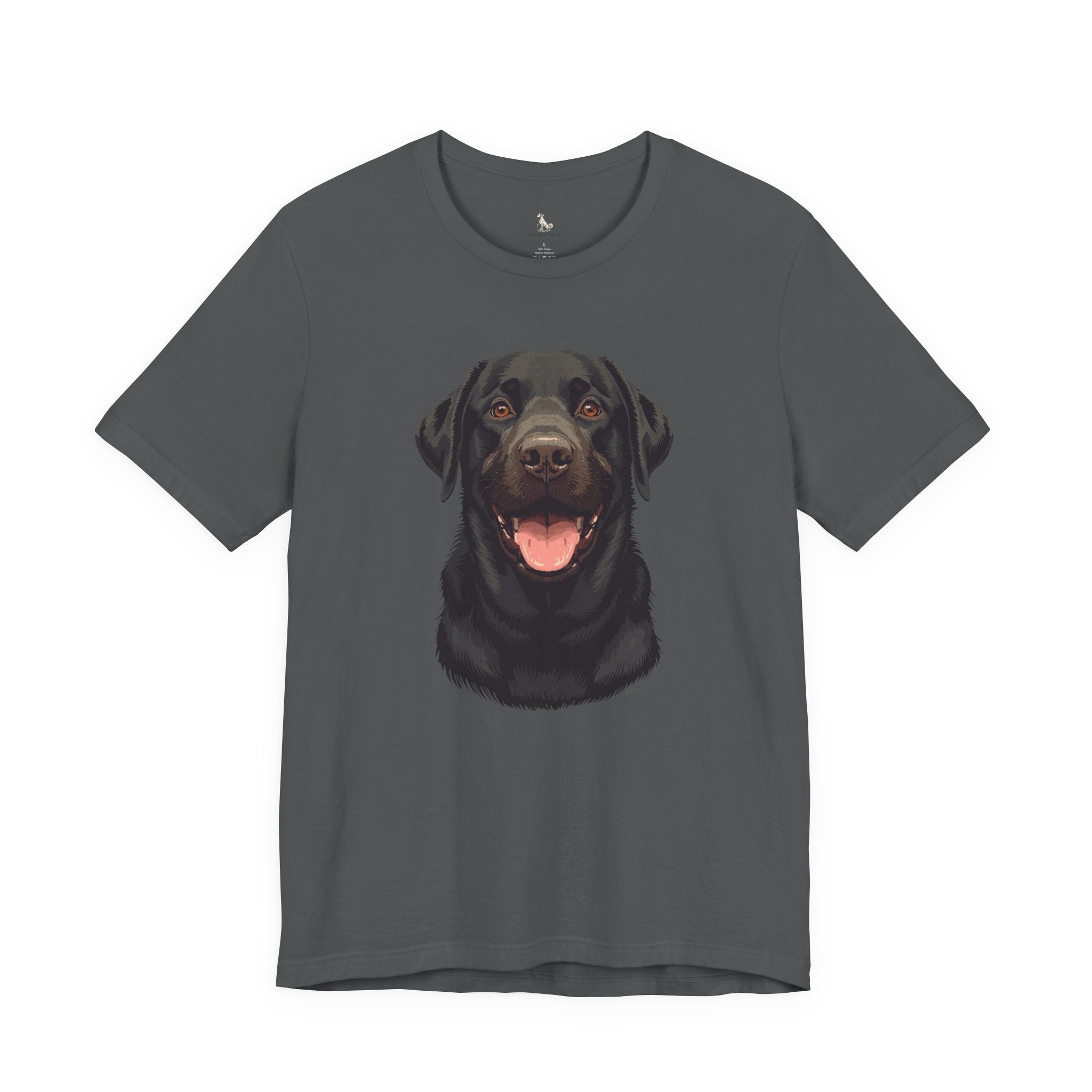 Black Labrador Portrait Tee - Happy Lab Dog Graphic T-Shirt