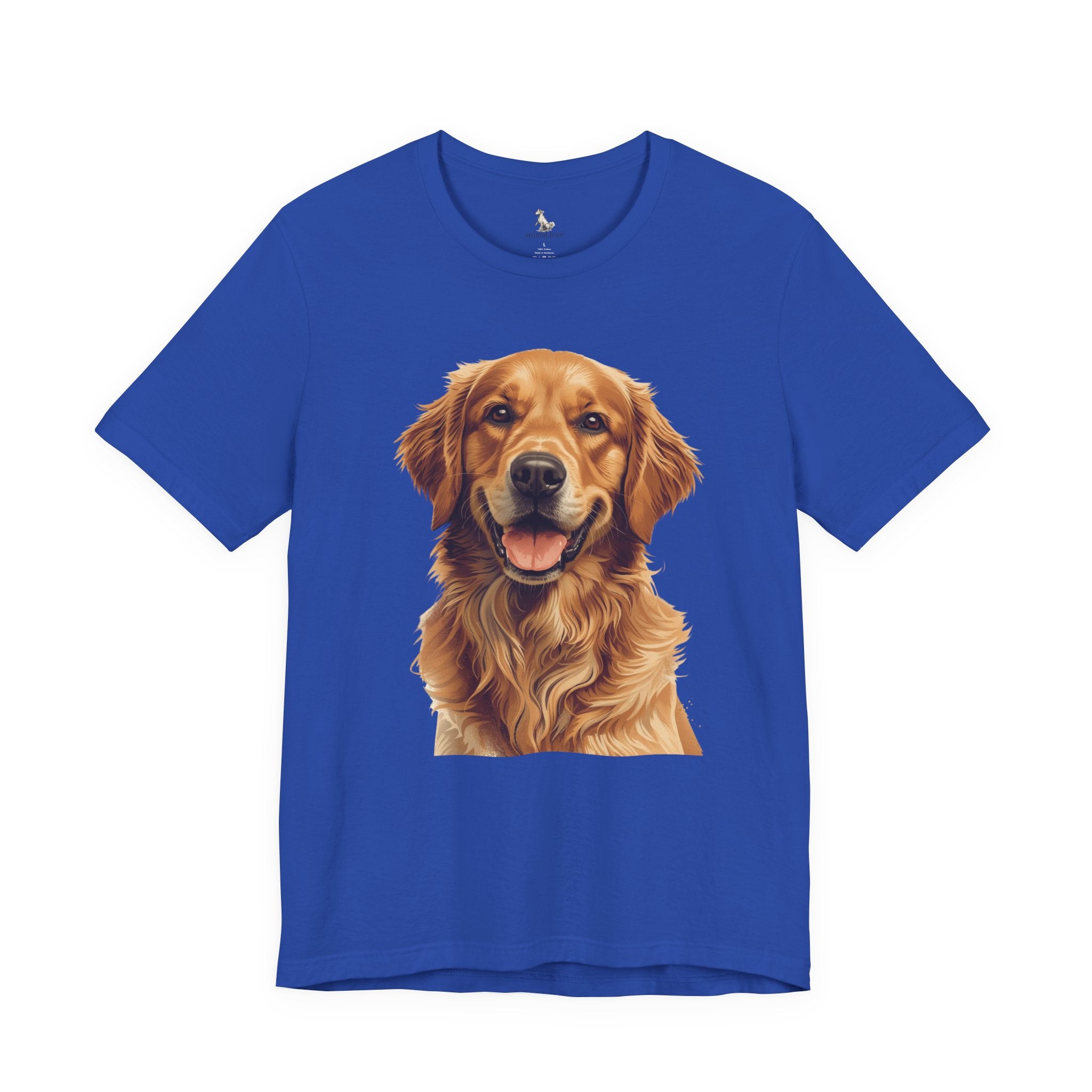Golden Retriever Portrait T-Shirt — Smiling Dog Tee for Dog Lovers