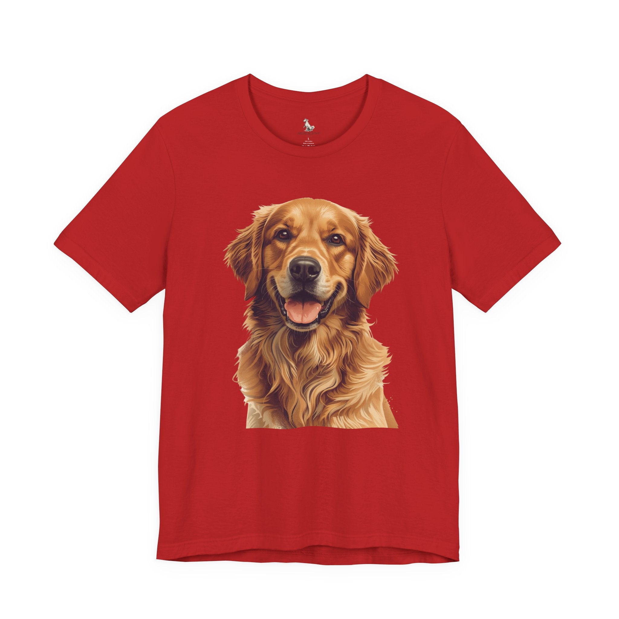 Golden Retriever Portrait T-Shirt — Smiling Dog Tee for Dog Lovers
