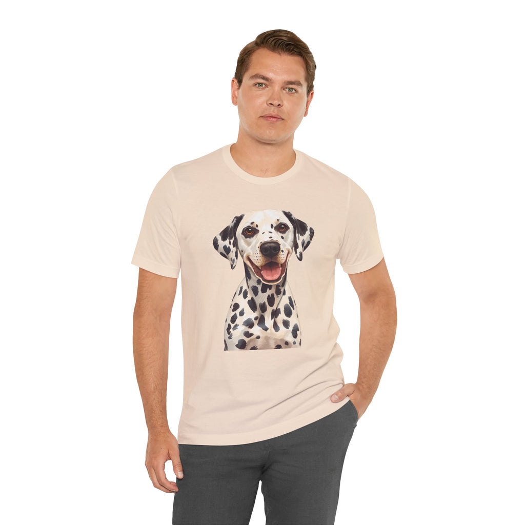 Dalmatian Dog Portrait Tee - Cute Smiling Spot Puppy T-Shirt