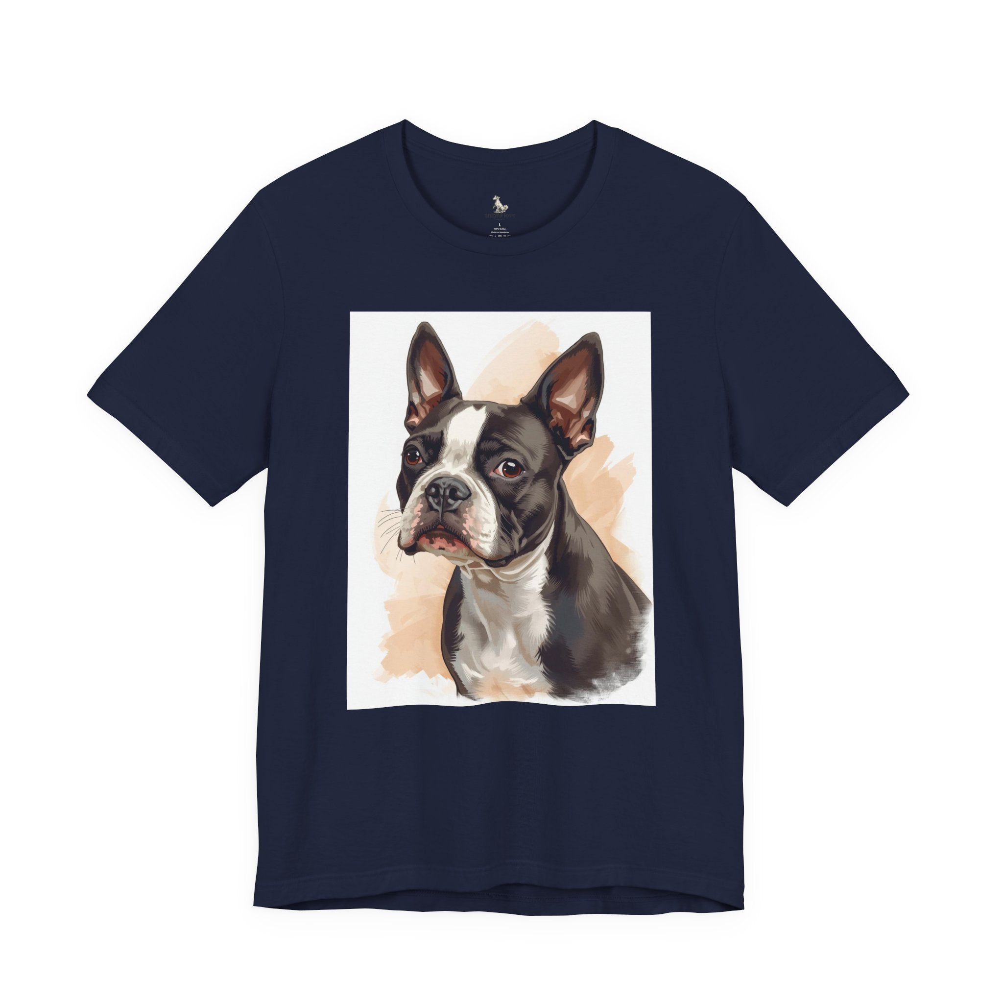 Boston Terrier Portrait T-Shirt — Watercolor Dog Lover Tee