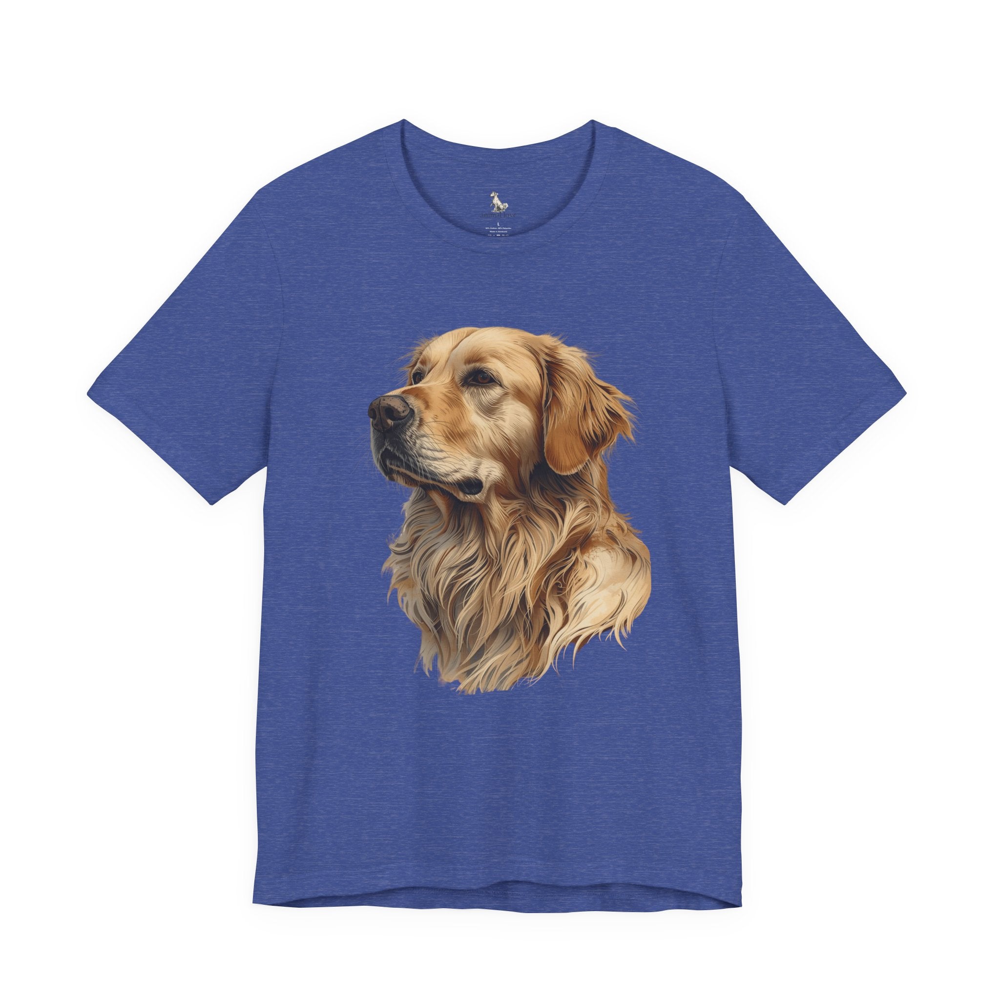 Golden Retriever Portrait T-Shirt — Realistic Dog Tee for Pet Lovers