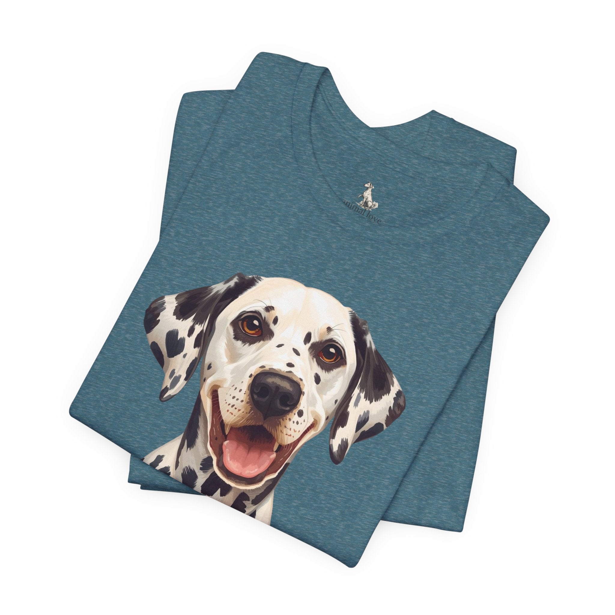 Dalmatian Dog Portrait Tee - Cute Smiling Spot Puppy T-Shirt