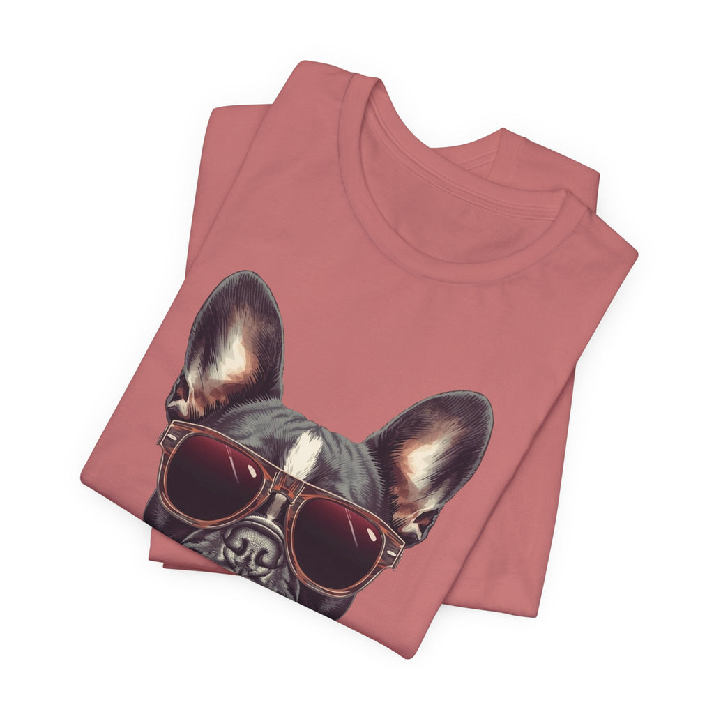 French Bulldog with Sunglasses T-Shirt