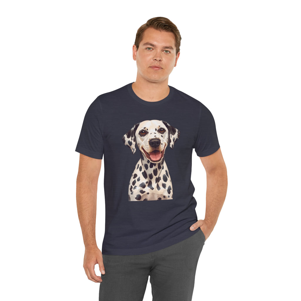 Dalmatian Dog Portrait Tee - Cute Smiling Spot Puppy T-Shirt