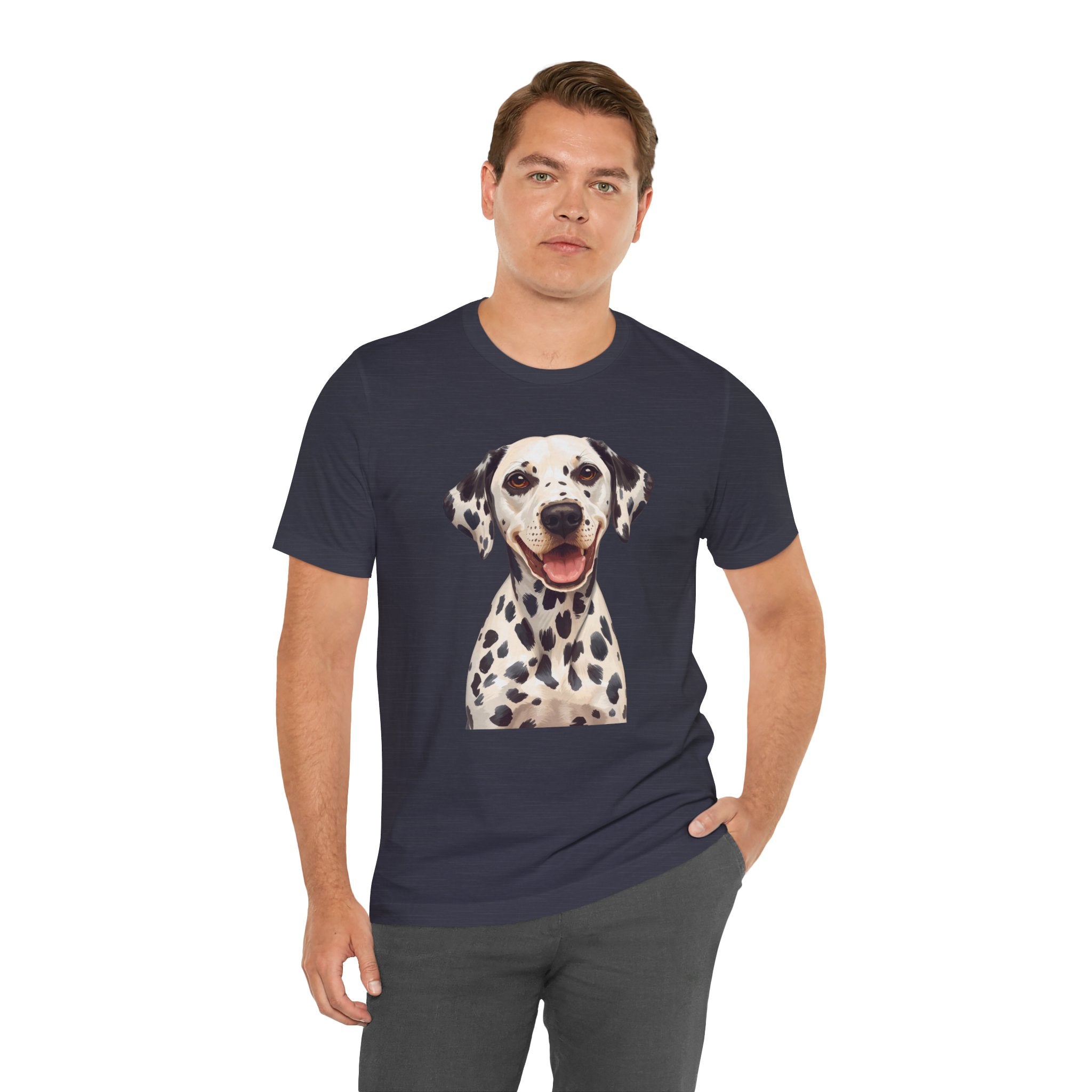 Dalmatian Dog Portrait Tee - Cute Smiling Spot Puppy T-Shirt