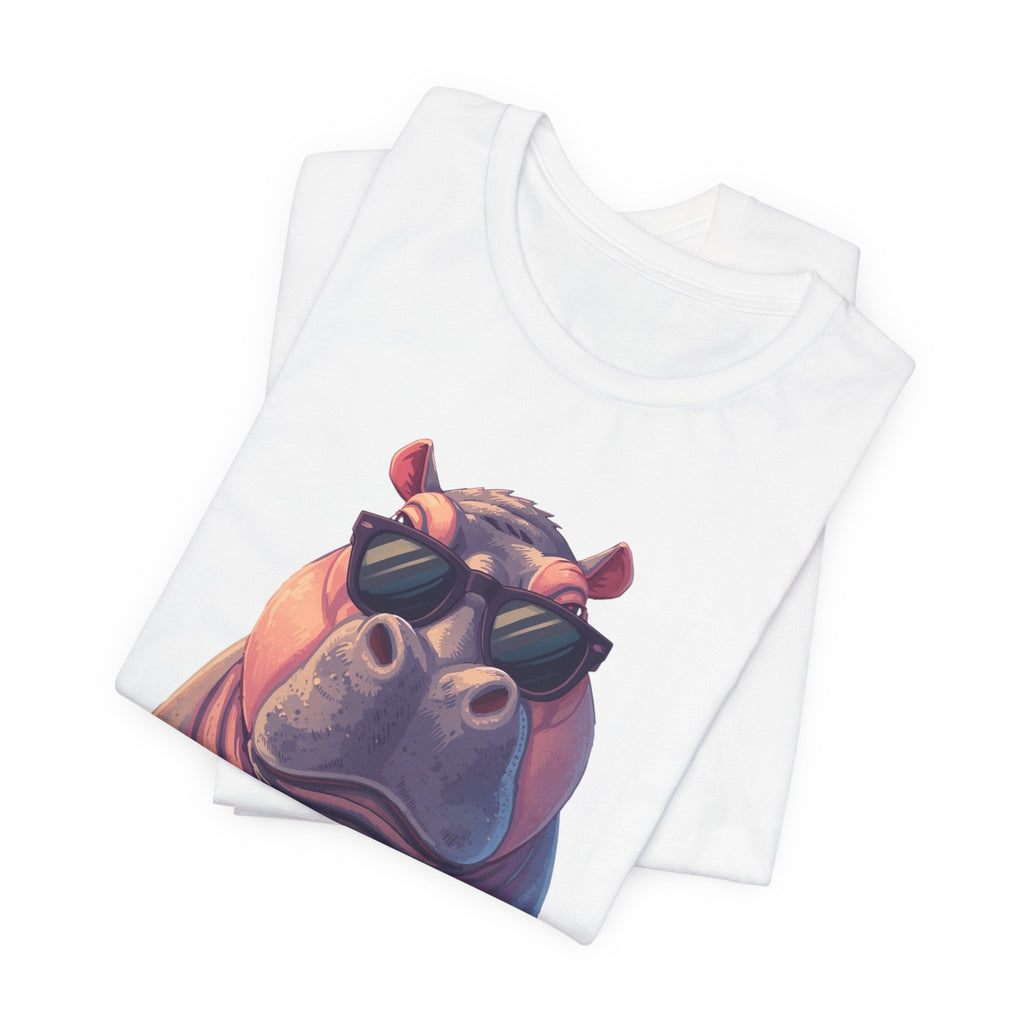 Hippo With Sunglasses Tee — Cool Funny Hippo Graphic T-Shirt