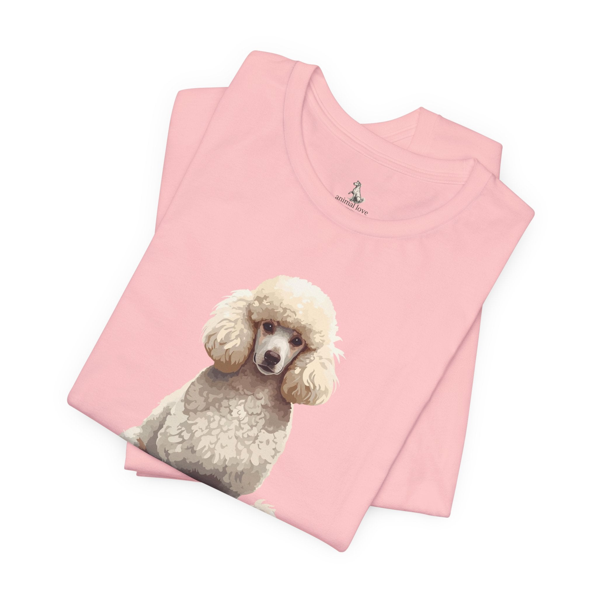 Poodle Portrait T‑Shirt — Realistic White Standard Poodle Tee
