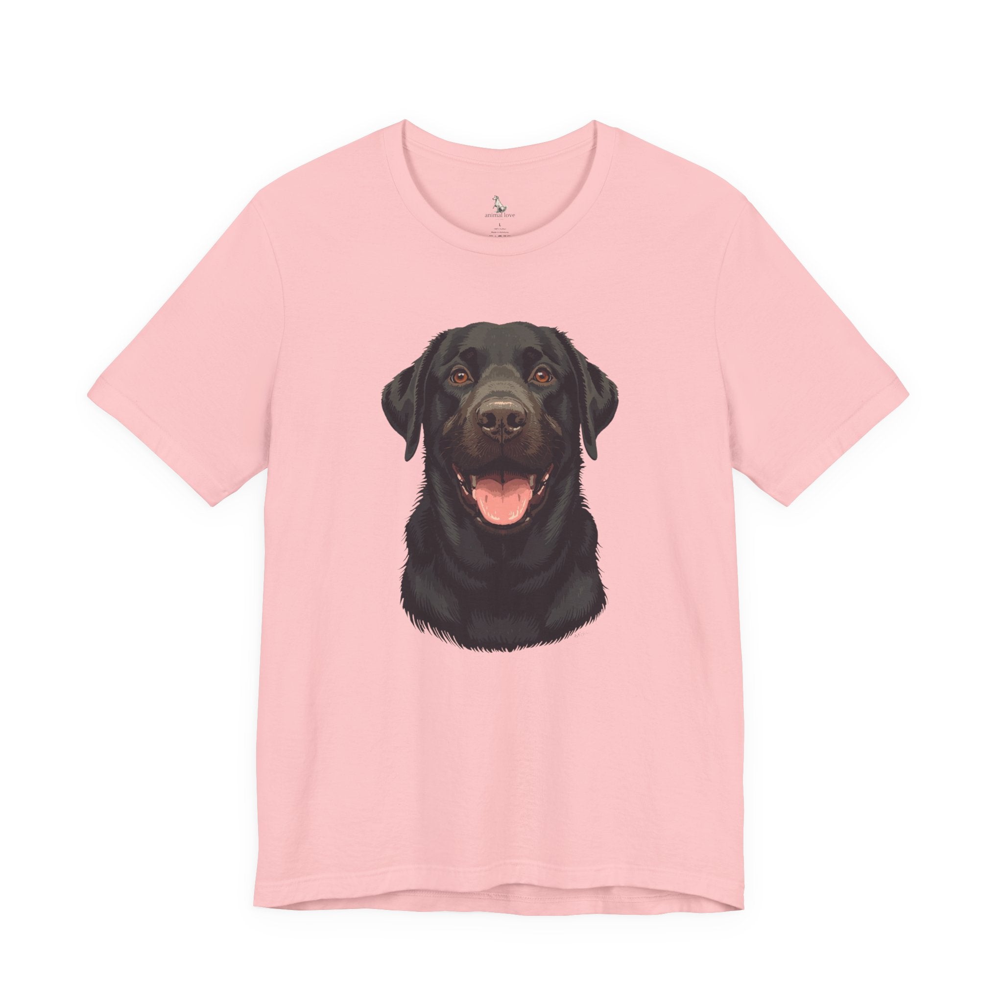 Black Labrador Portrait Tee - Happy Lab Dog Graphic T-Shirt