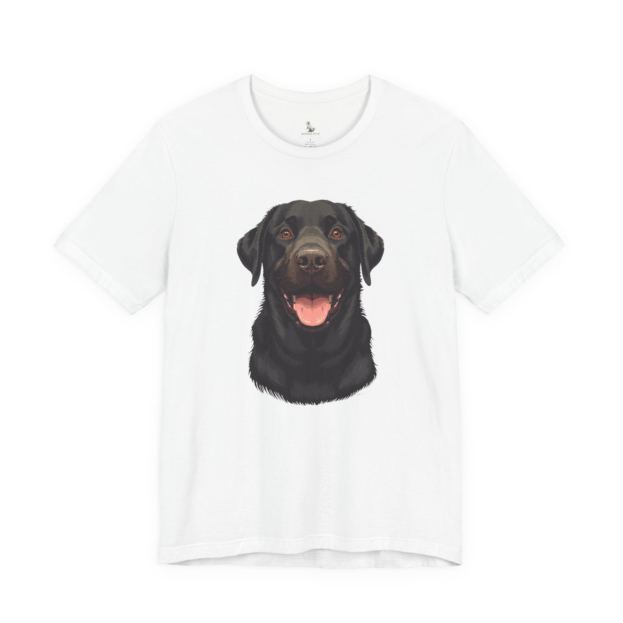 Black Labrador Portrait Tee - Happy Lab Dog Graphic T-Shirt