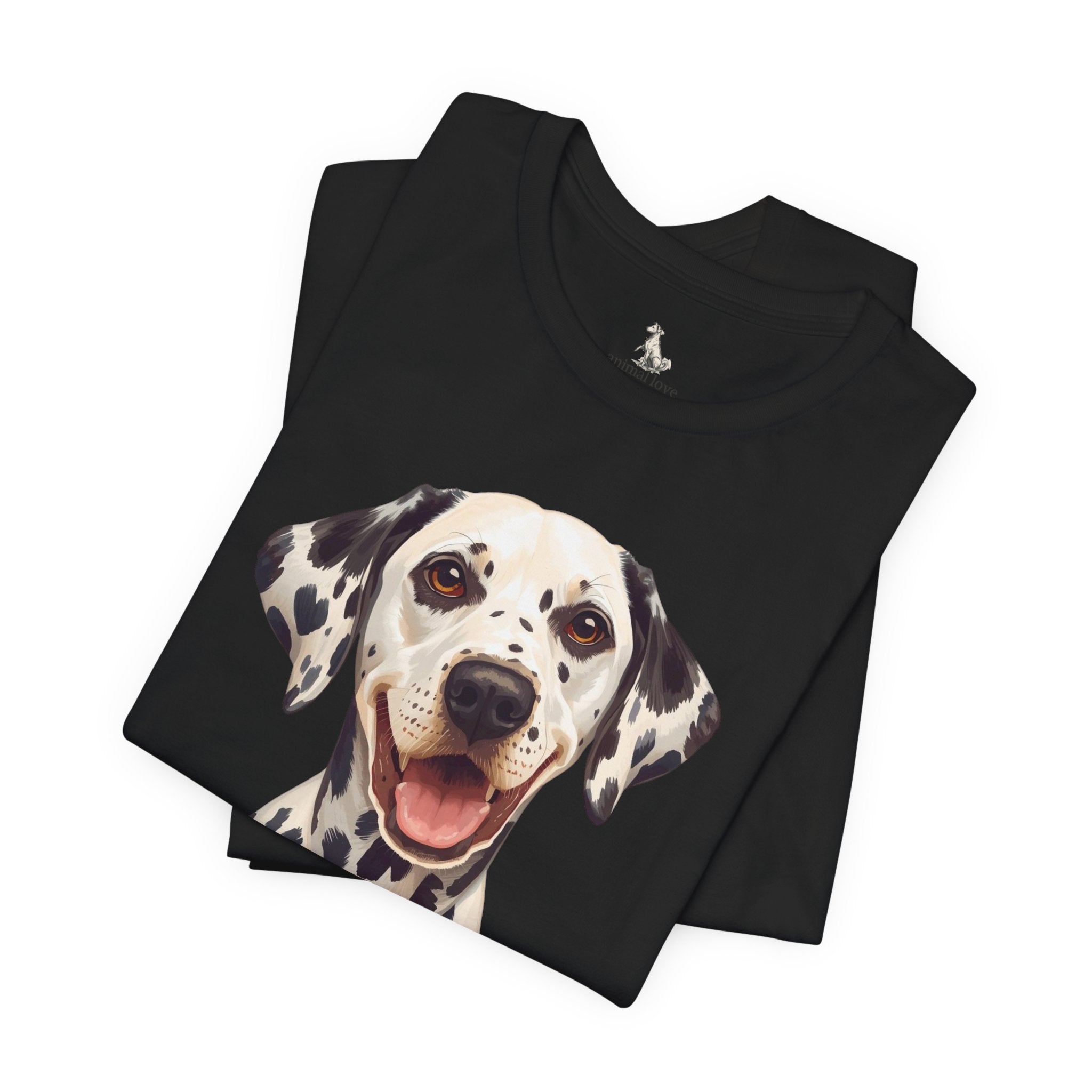 Dalmatian Dog Portrait Tee - Cute Smiling Spot Puppy T-Shirt
