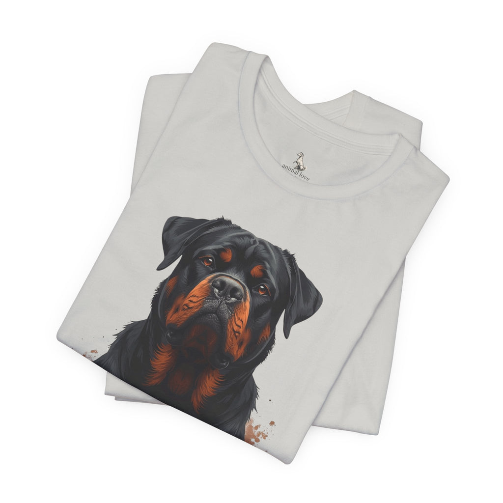 Rottweiler Portrait T‑Shirt — Realistic Dog Lover Tee