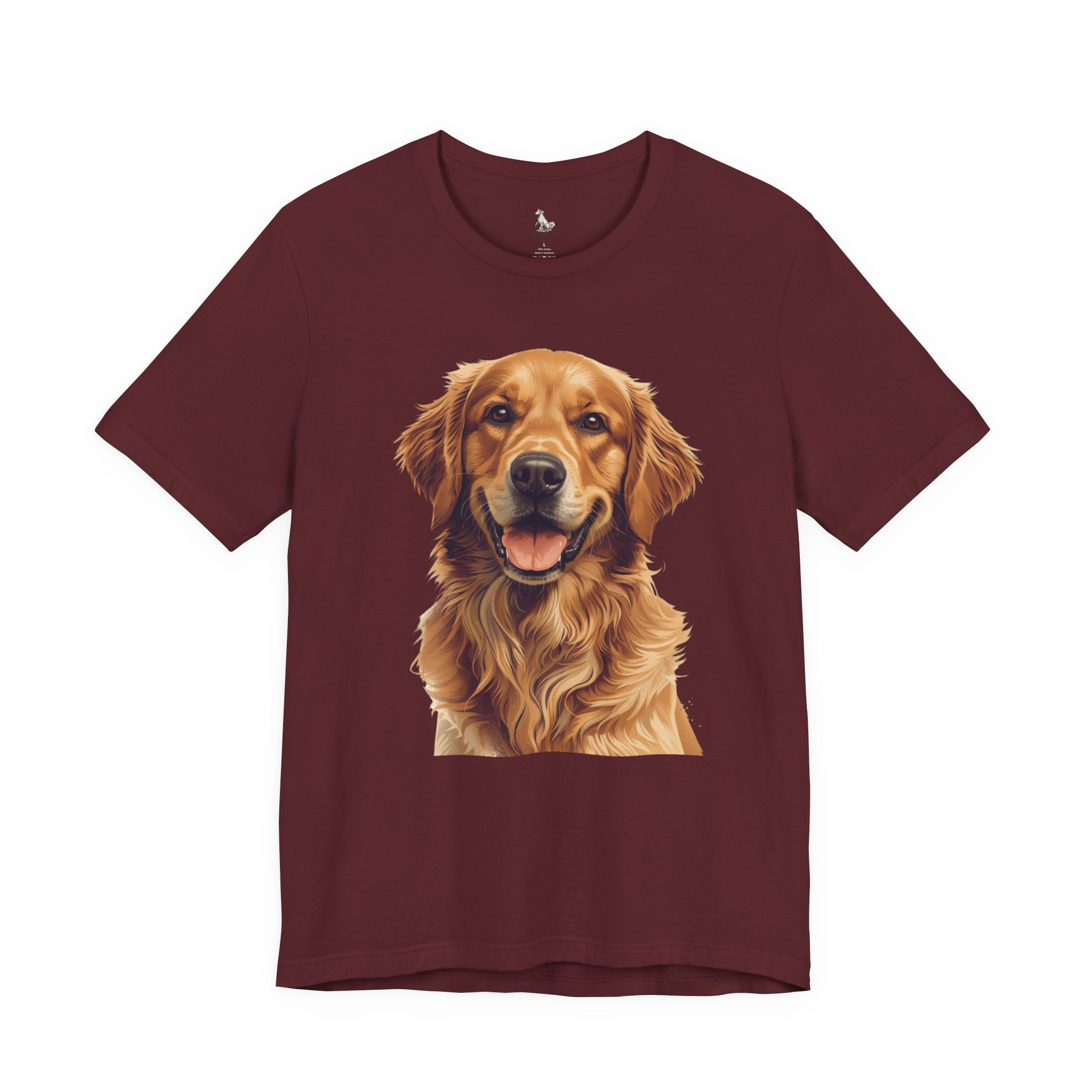 Golden Retriever Portrait T-Shirt — Smiling Dog Tee for Dog Lovers