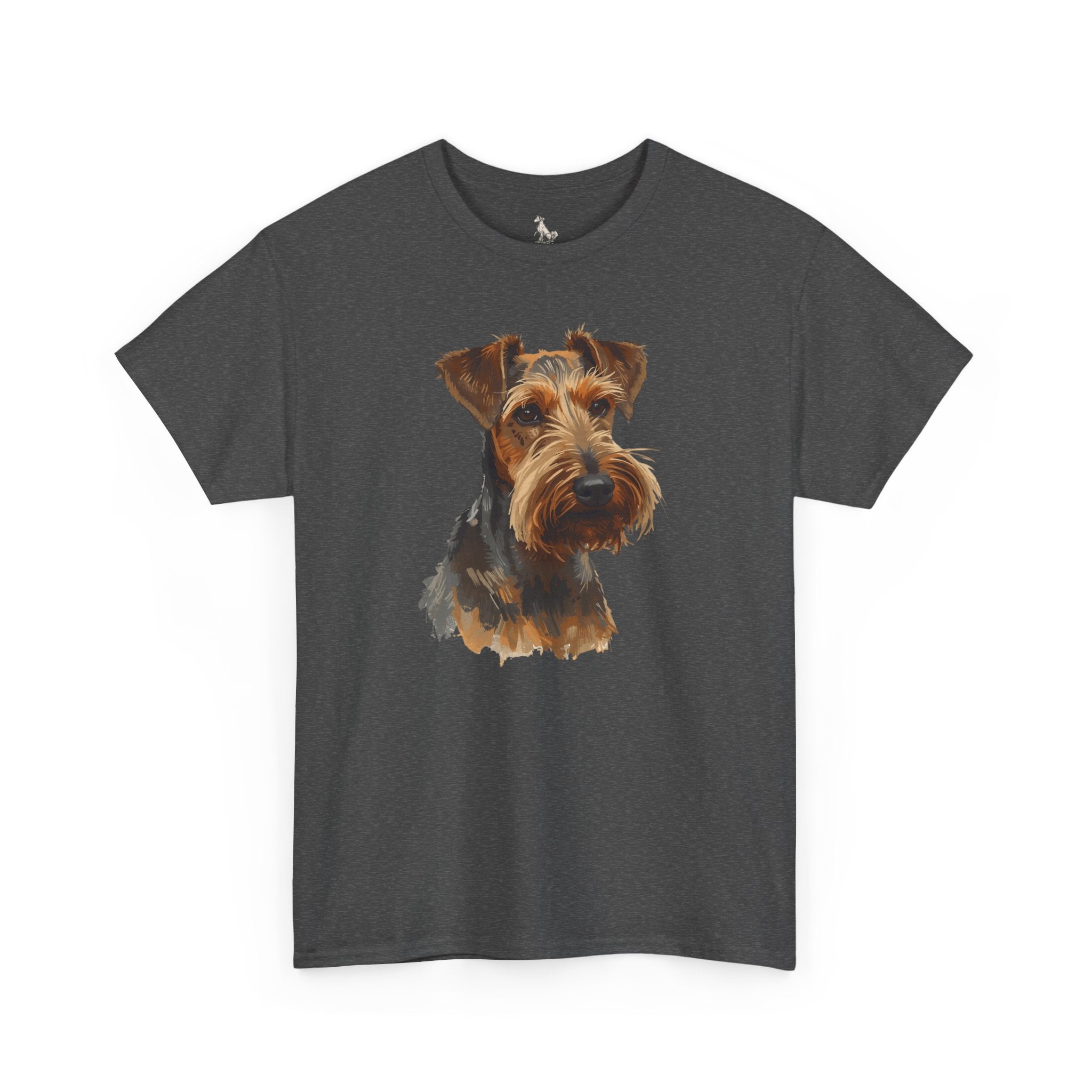Airedale Terrier Portrait T‑Shirt – Realistic Dog Face Tee for Airedale Lovers
