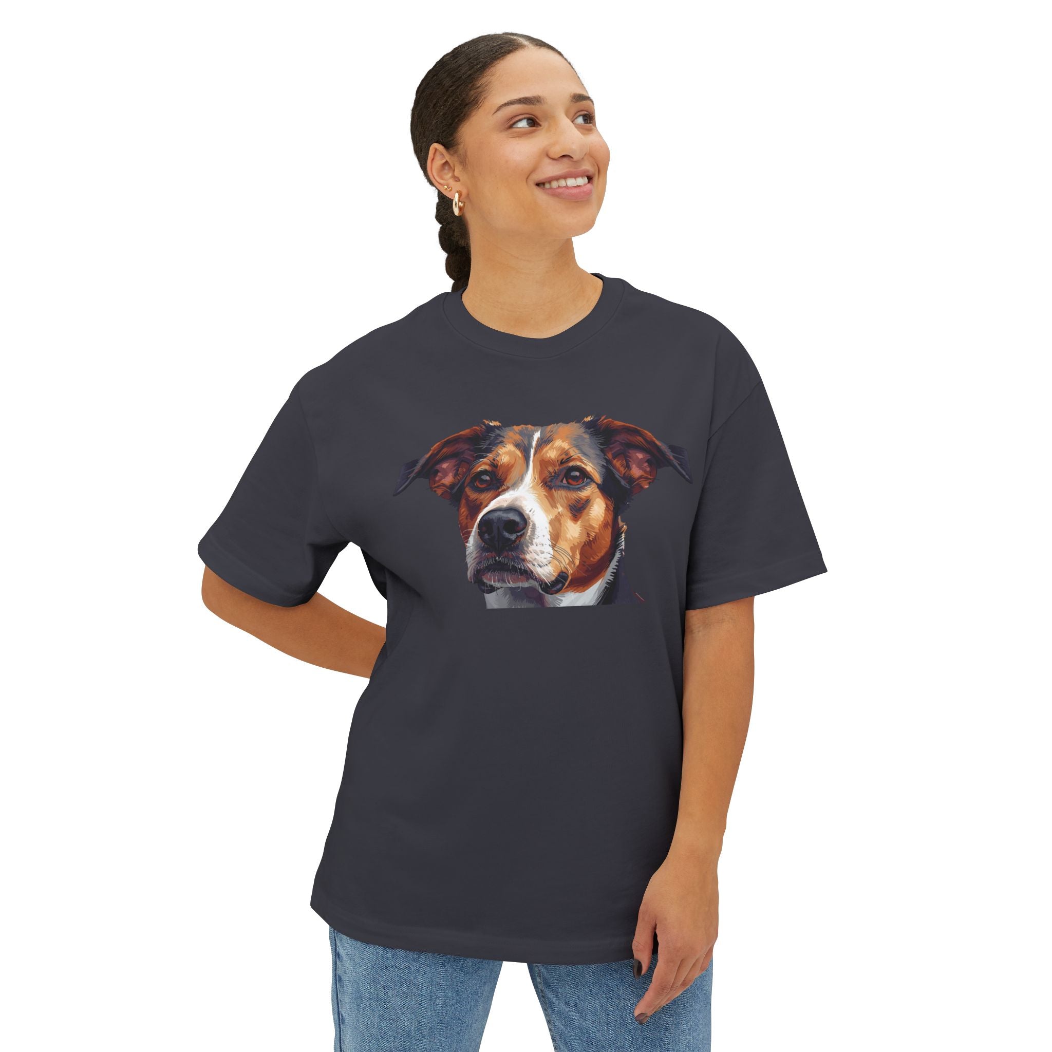 Dog Portrait Tee — Realistic Pet Face Graphic T-Shirt