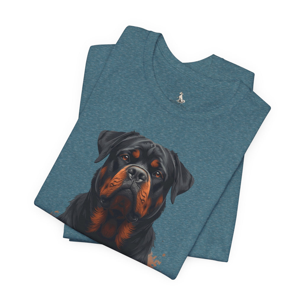 Rottweiler Portrait T‑Shirt — Realistic Dog Lover Tee