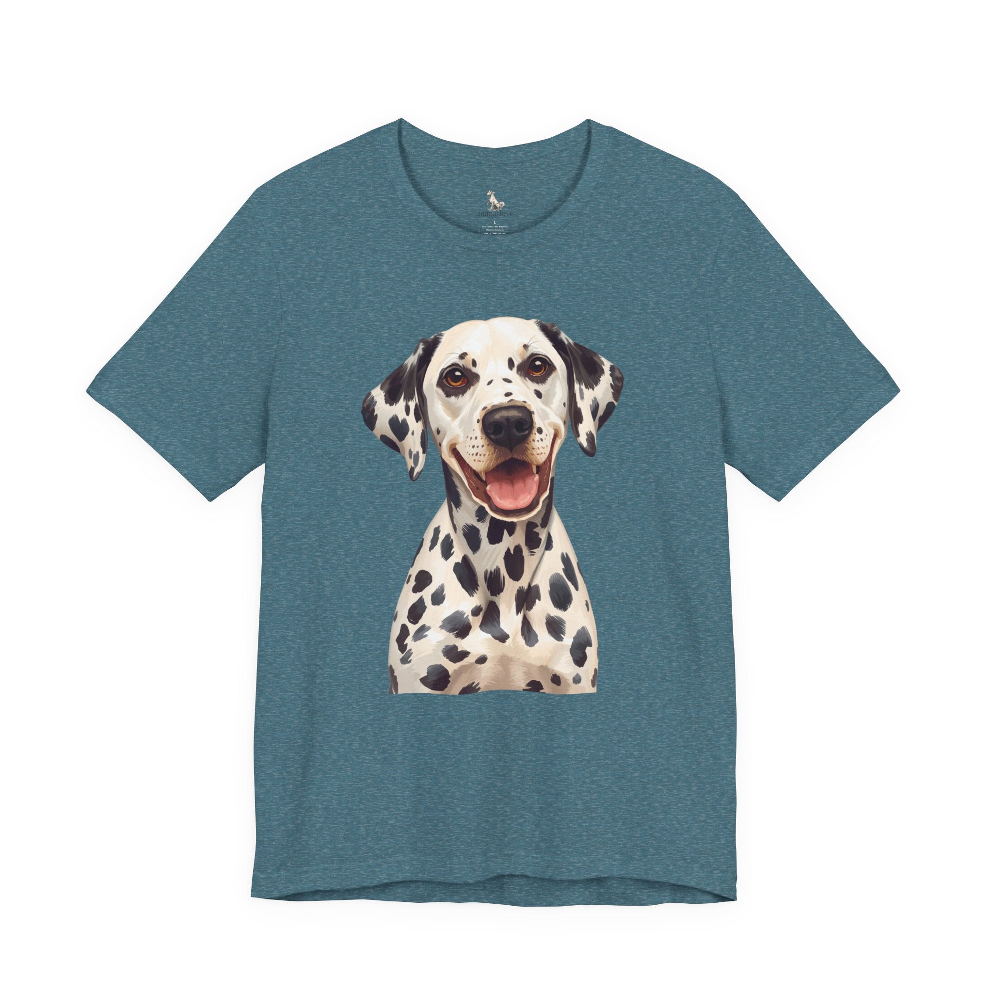Dalmatian Dog Portrait Tee - Cute Smiling Spot Puppy T-Shirt