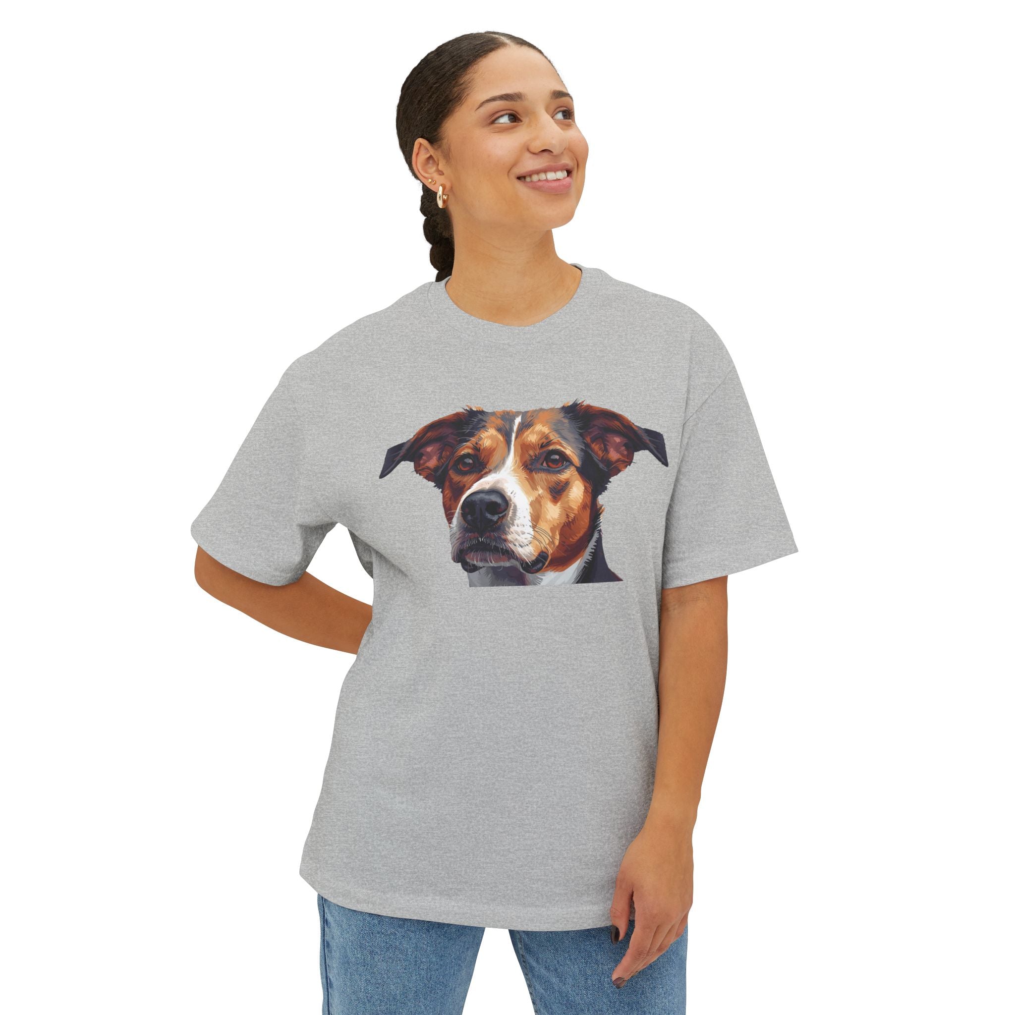 Dog Portrait Tee — Realistic Pet Face Graphic T-Shirt