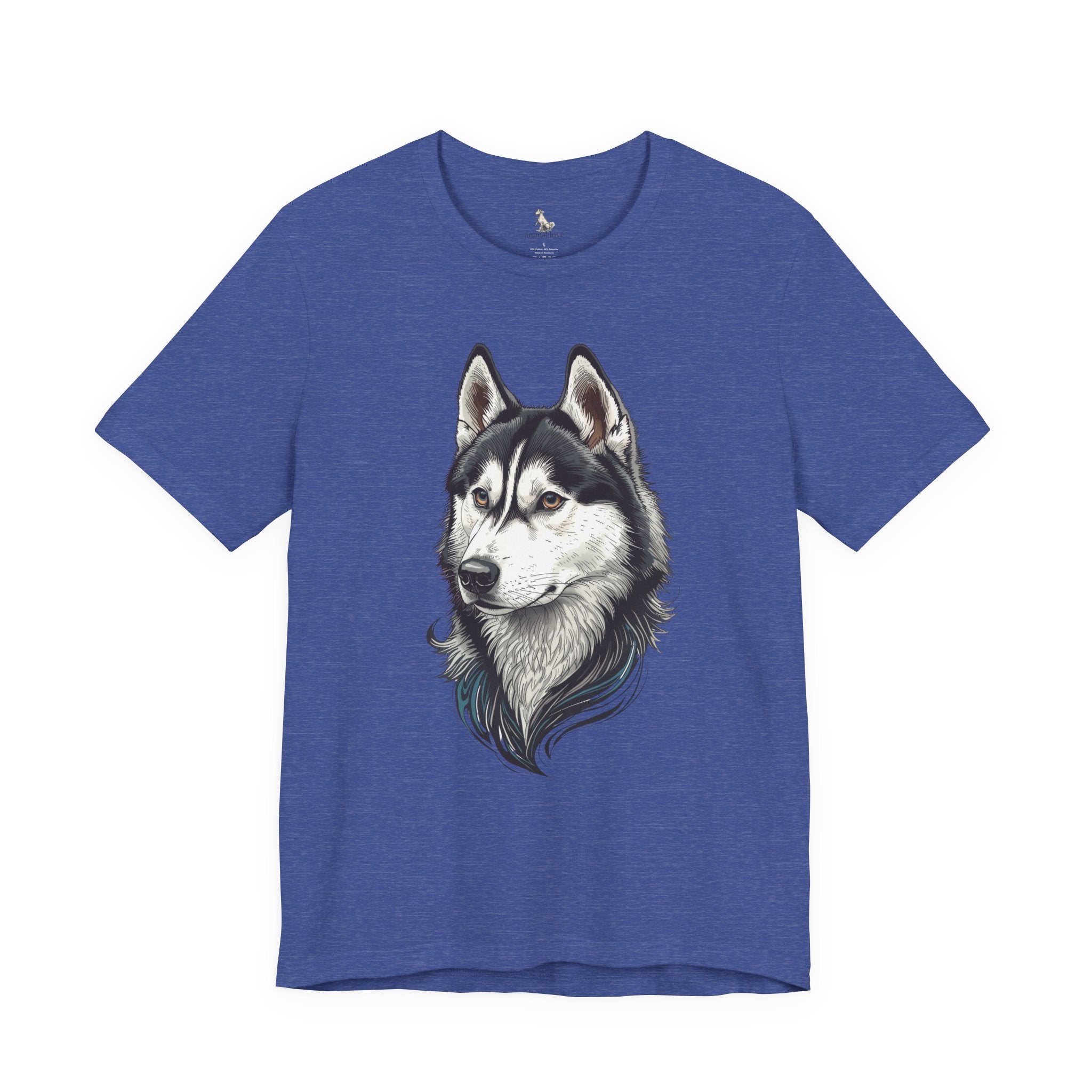 Husky Portrait T-Shirt — Realistic Siberian Husky Dog Tee