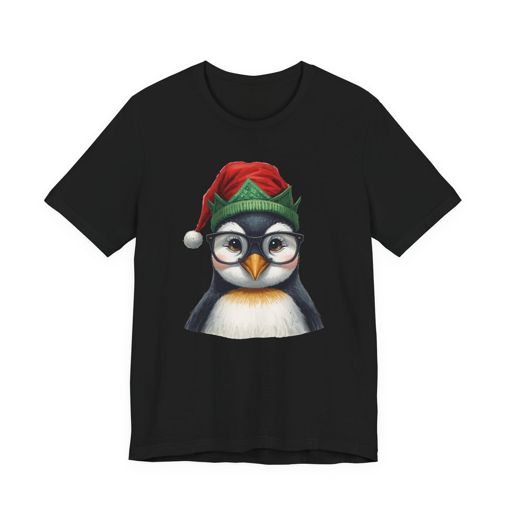 Penguin with Glasses Christmas Tee — Cute Holiday Penguin Shirt