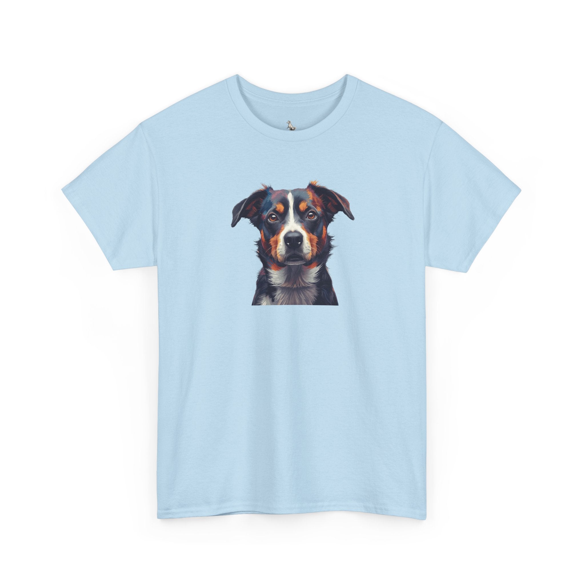Australian Shepherd Portrait T-Shirt — Realistic Dog Face Tee for Dog Lovers