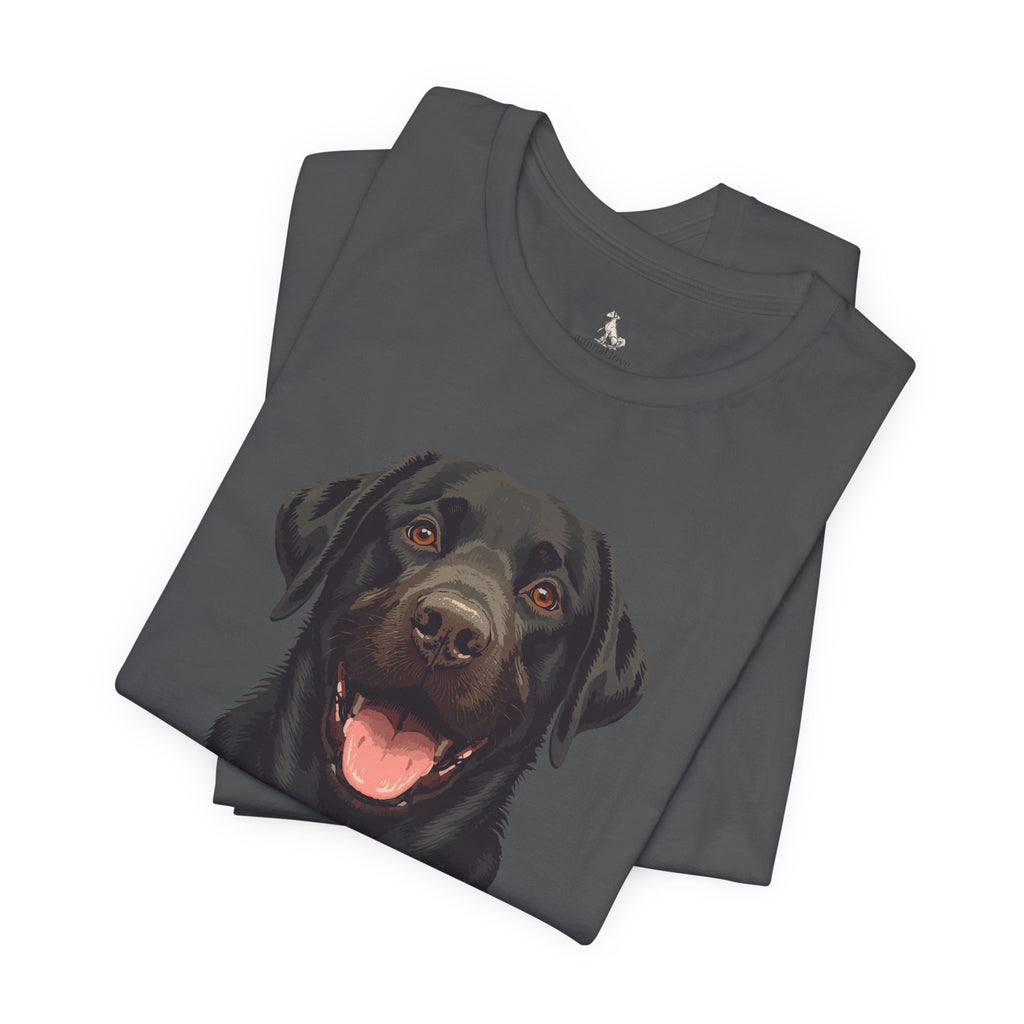 Black Labrador Portrait Tee - Happy Lab Dog Graphic T-Shirt
