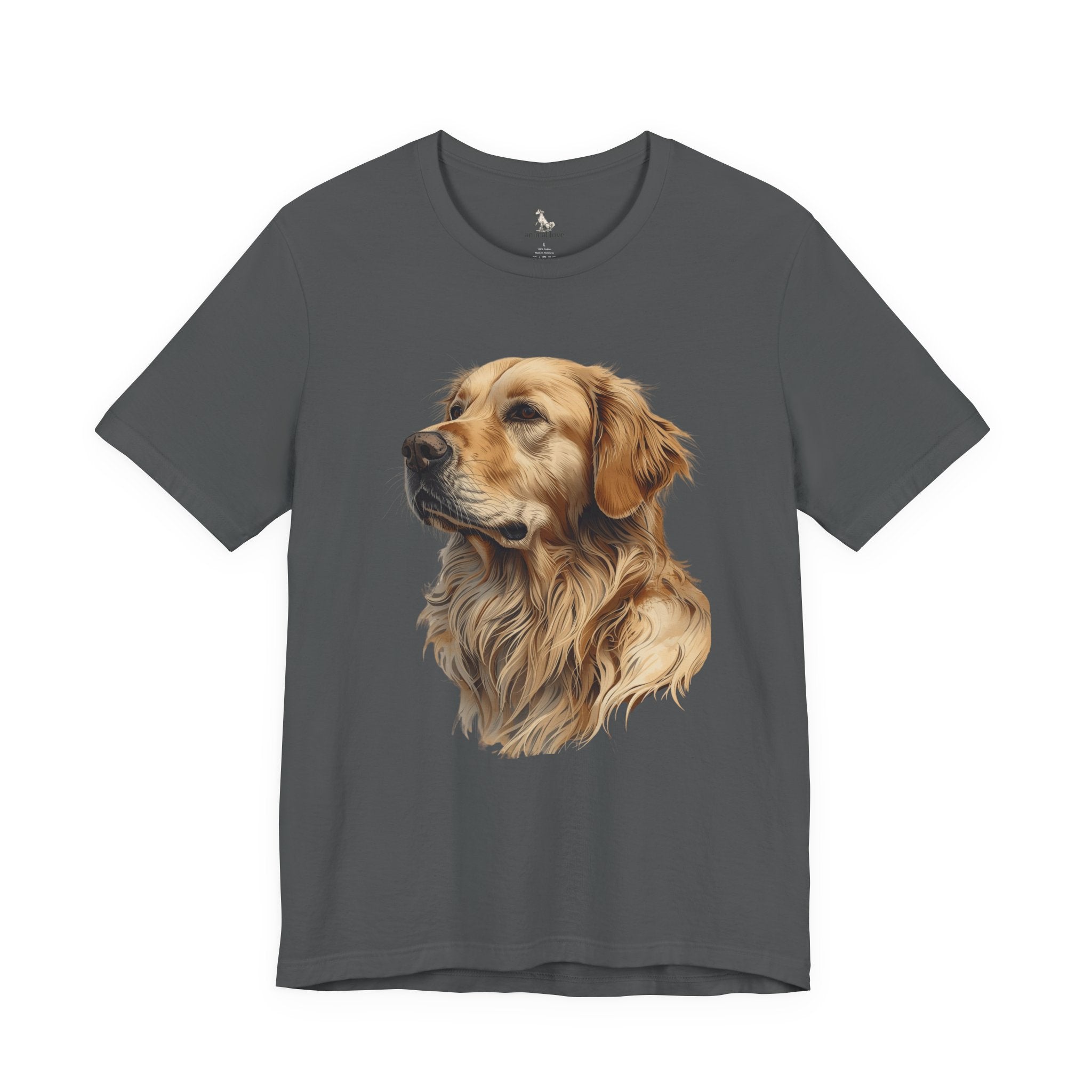 Golden Retriever Portrait T-Shirt — Realistic Dog Tee for Pet Lovers