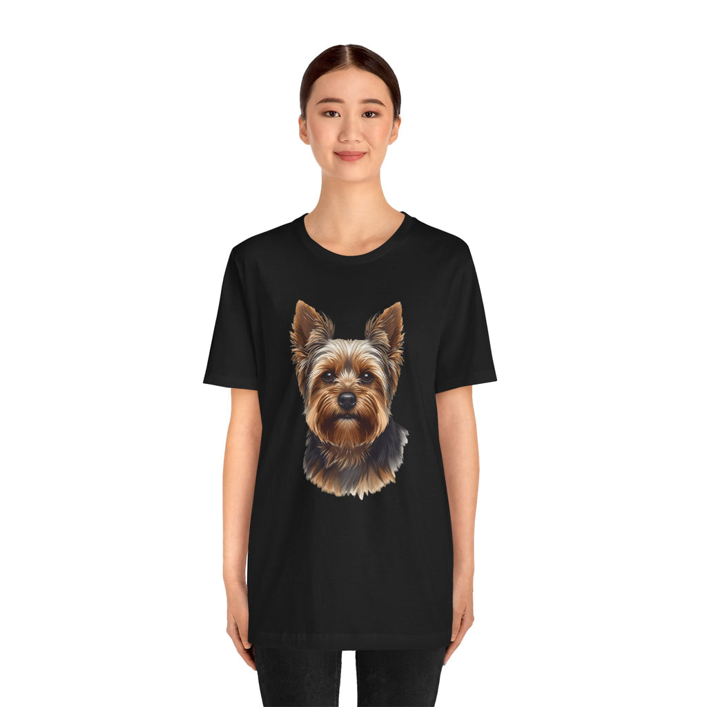 Yorkshire Terrier Portrait Tee — Realistic Cute Yorkie Dog T‑Shirt