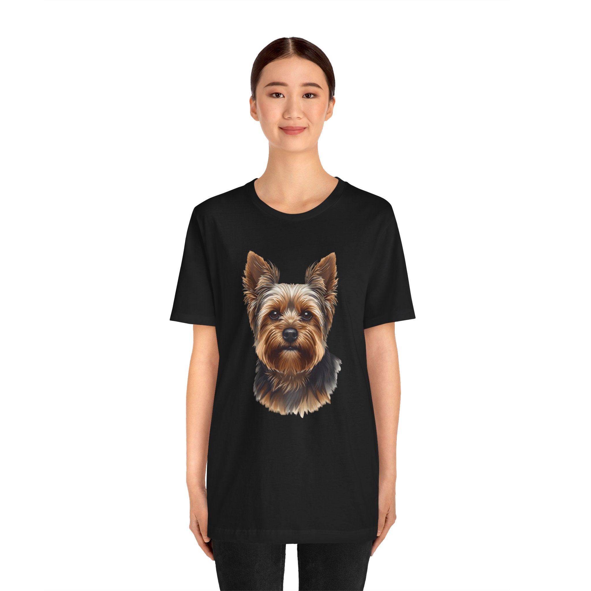 Yorkshire Terrier Portrait Tee — Realistic Cute Yorkie Dog T‑Shirt