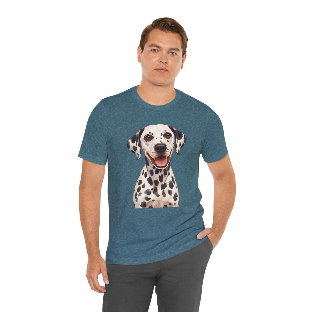 Dalmatian Dog Portrait Tee - Cute Smiling Spot Puppy T-Shirt