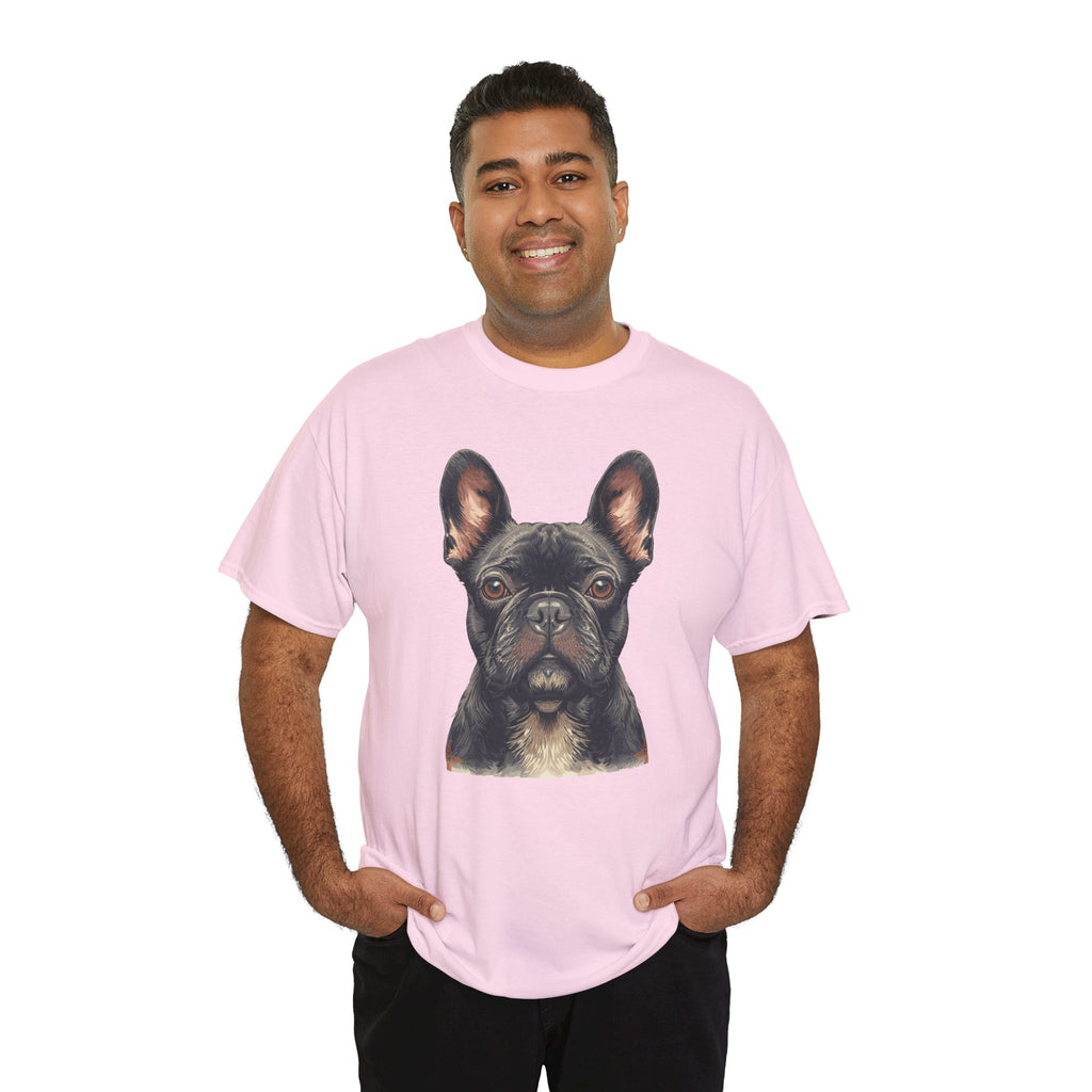 Black French Bulldog Portrait T-Shirt — Frenchie Love Graphic Tee