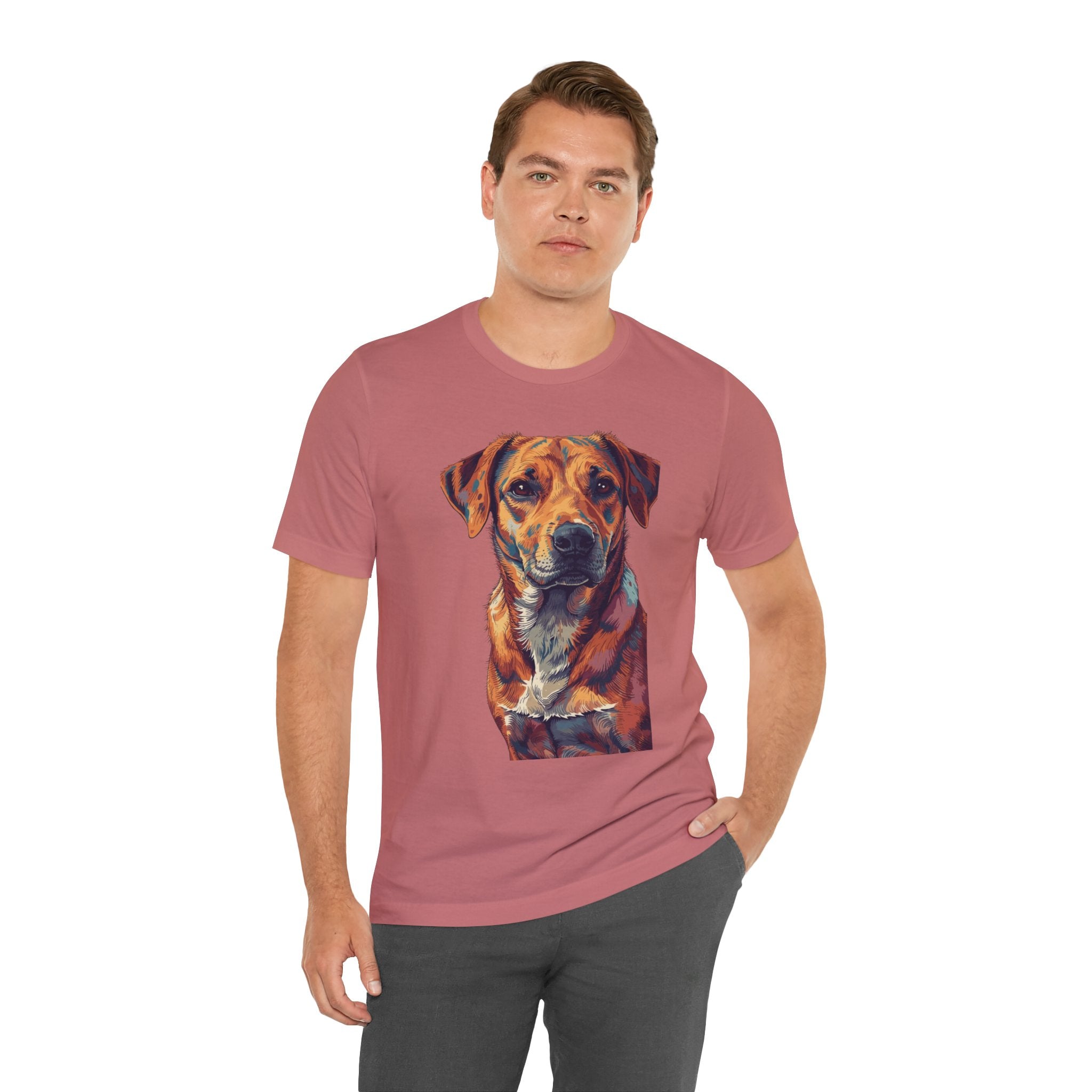 Dog Painted Portrait T-Shirt — Colorful Artistic dog shirt