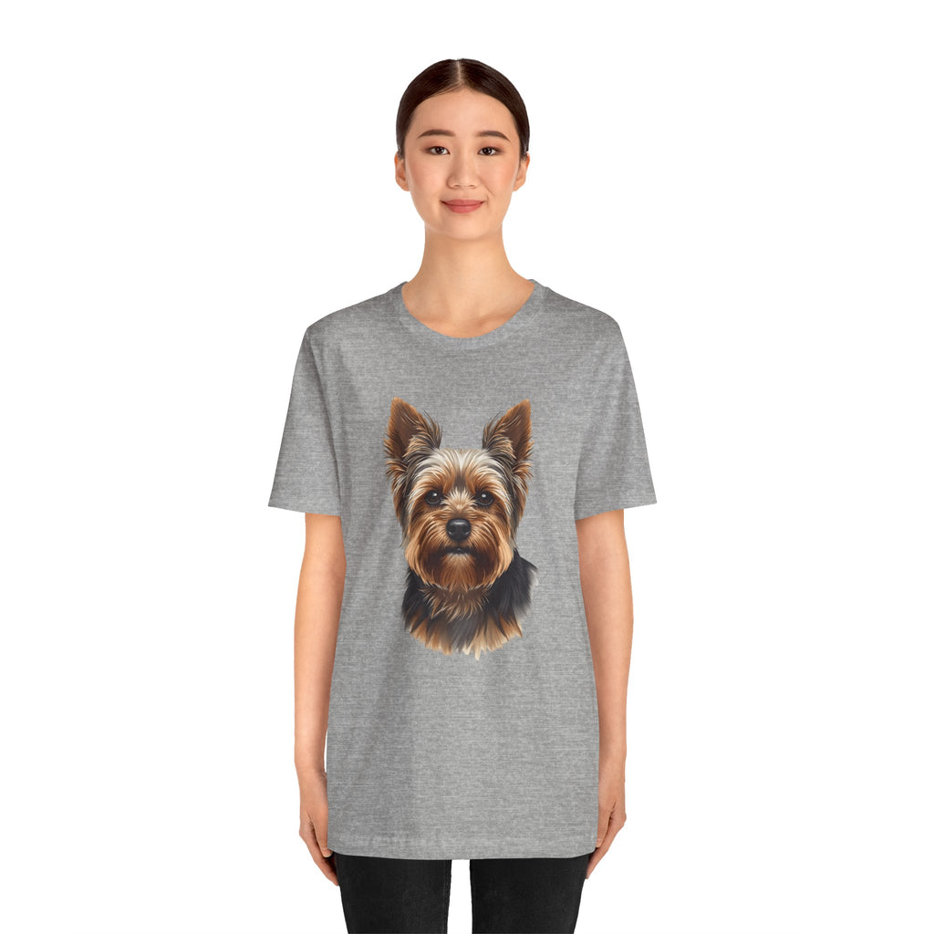 Yorkshire Terrier Portrait Tee — Realistic Cute Yorkie Dog T‑Shirt