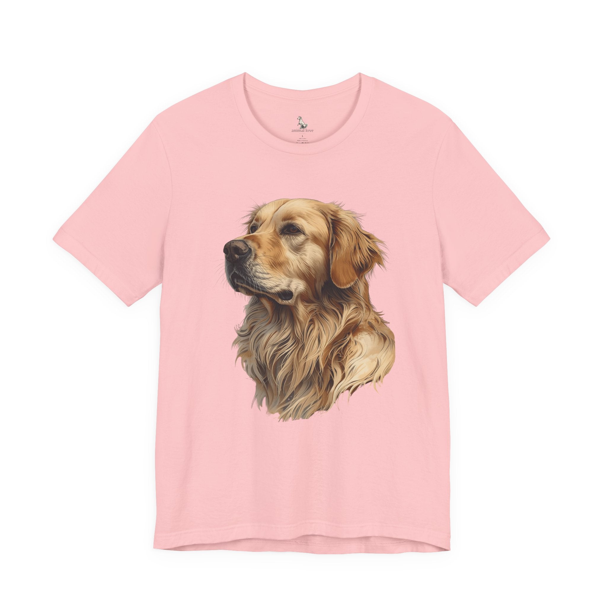 Golden Retriever Portrait T-Shirt — Realistic Dog Tee for Pet Lovers