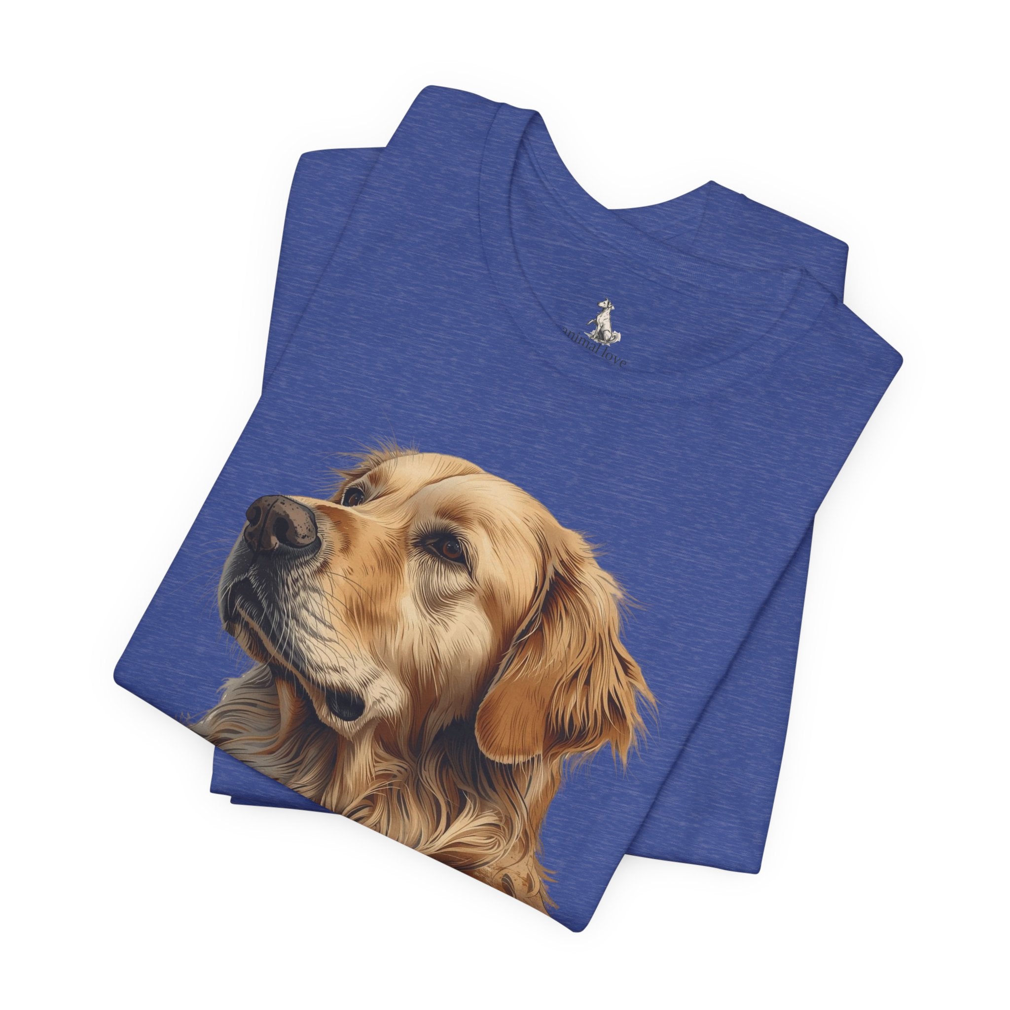 Golden Retriever Portrait T-Shirt — Realistic Dog Tee for Pet Lovers