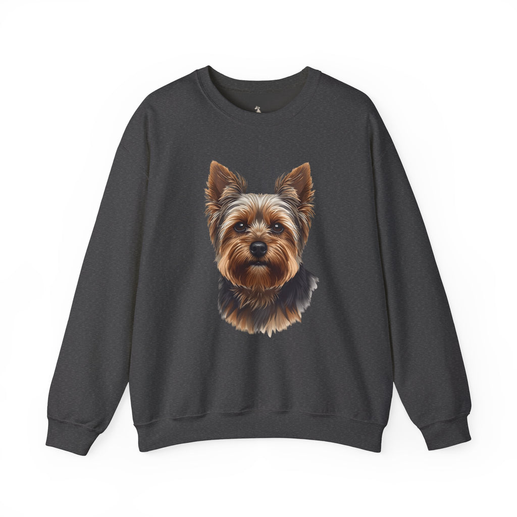 Yorkshire Terrier Crewneck Sweatshirt – Realistic Yorkie Portrait Pullover