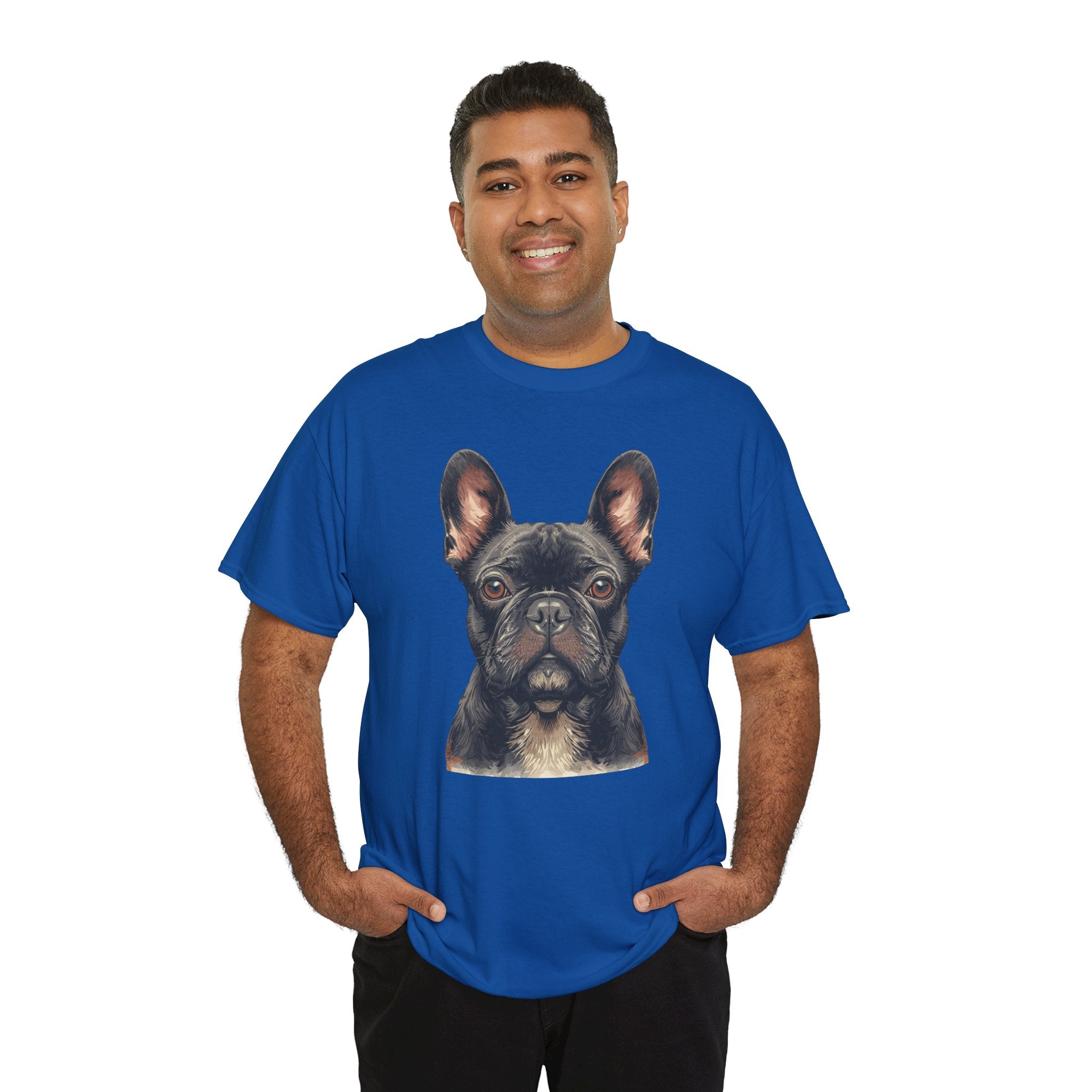 Black French Bulldog Portrait T-Shirt — Frenchie Love Graphic Tee