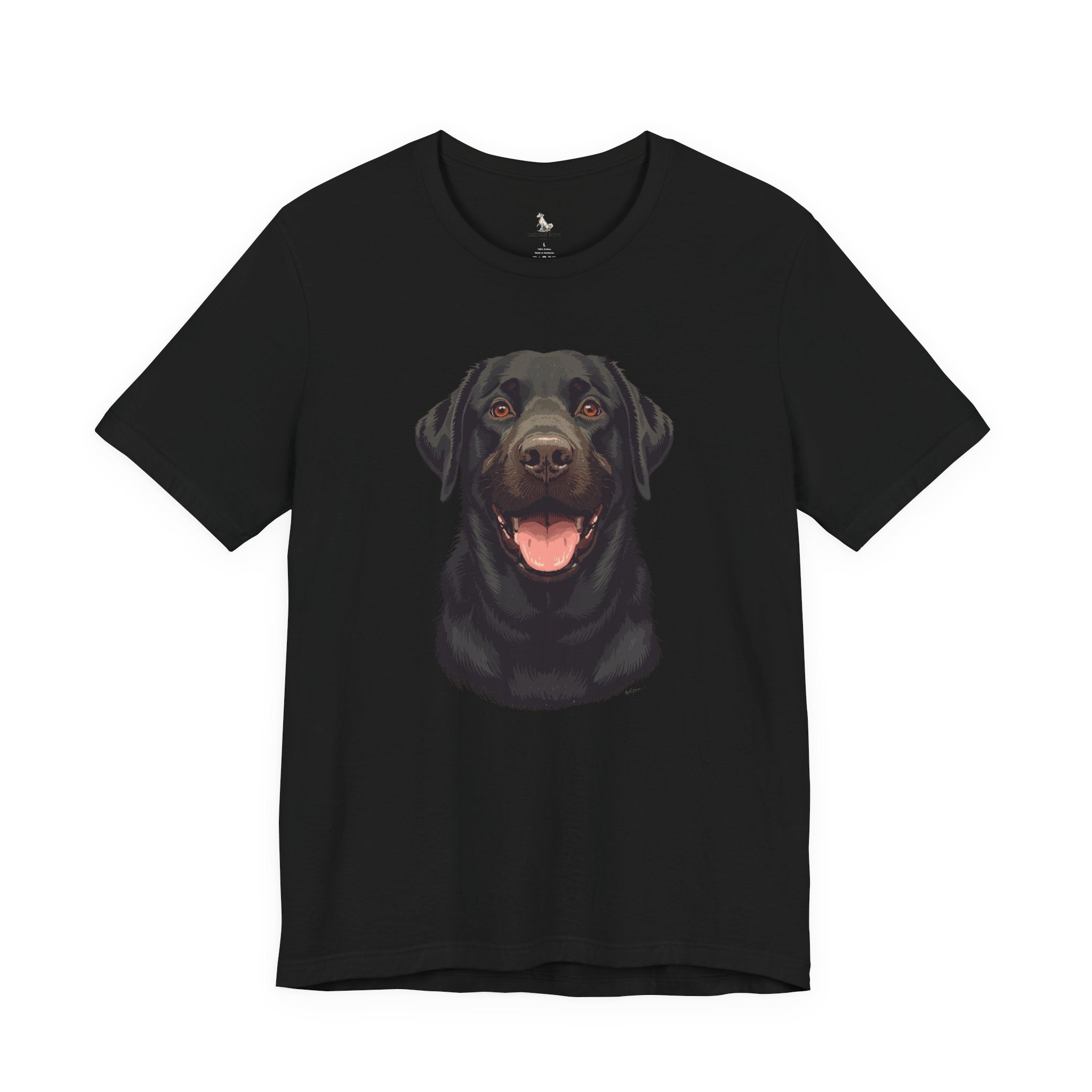 Black Labrador Portrait Tee - Happy Lab Dog Graphic T-Shirt
