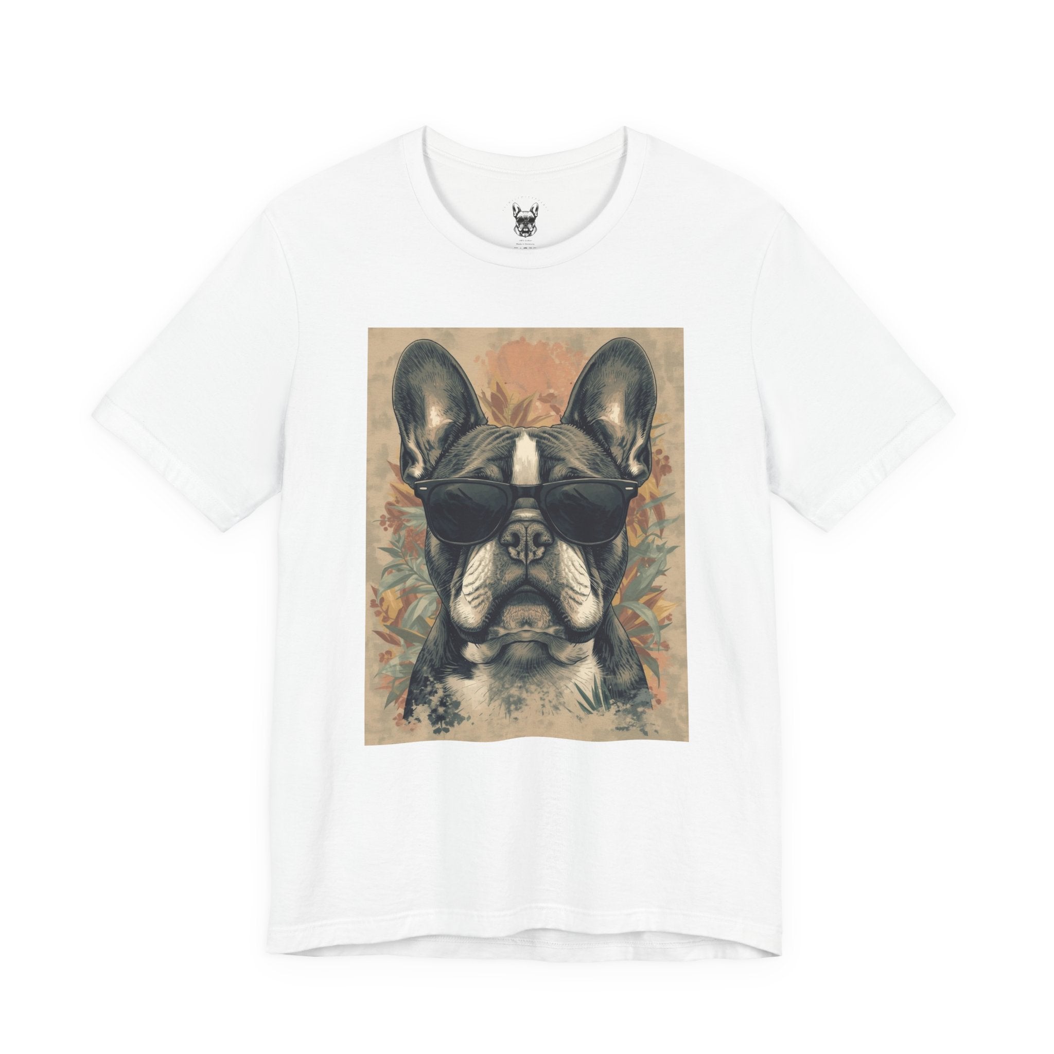 Cool French Bulldog Sunglasses T-Shirt — Vintage Dog Graphic Tee