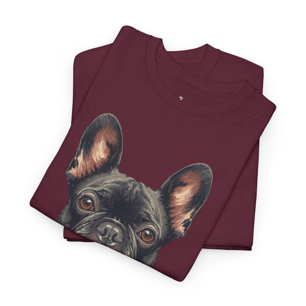 Black French Bulldog Portrait T-Shirt — Frenchie Love Graphic Tee
