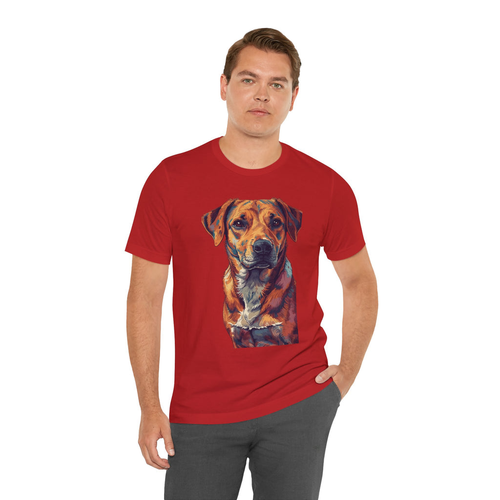 Dog Painted Portrait T-Shirt — Colorful Artistic dog shirt