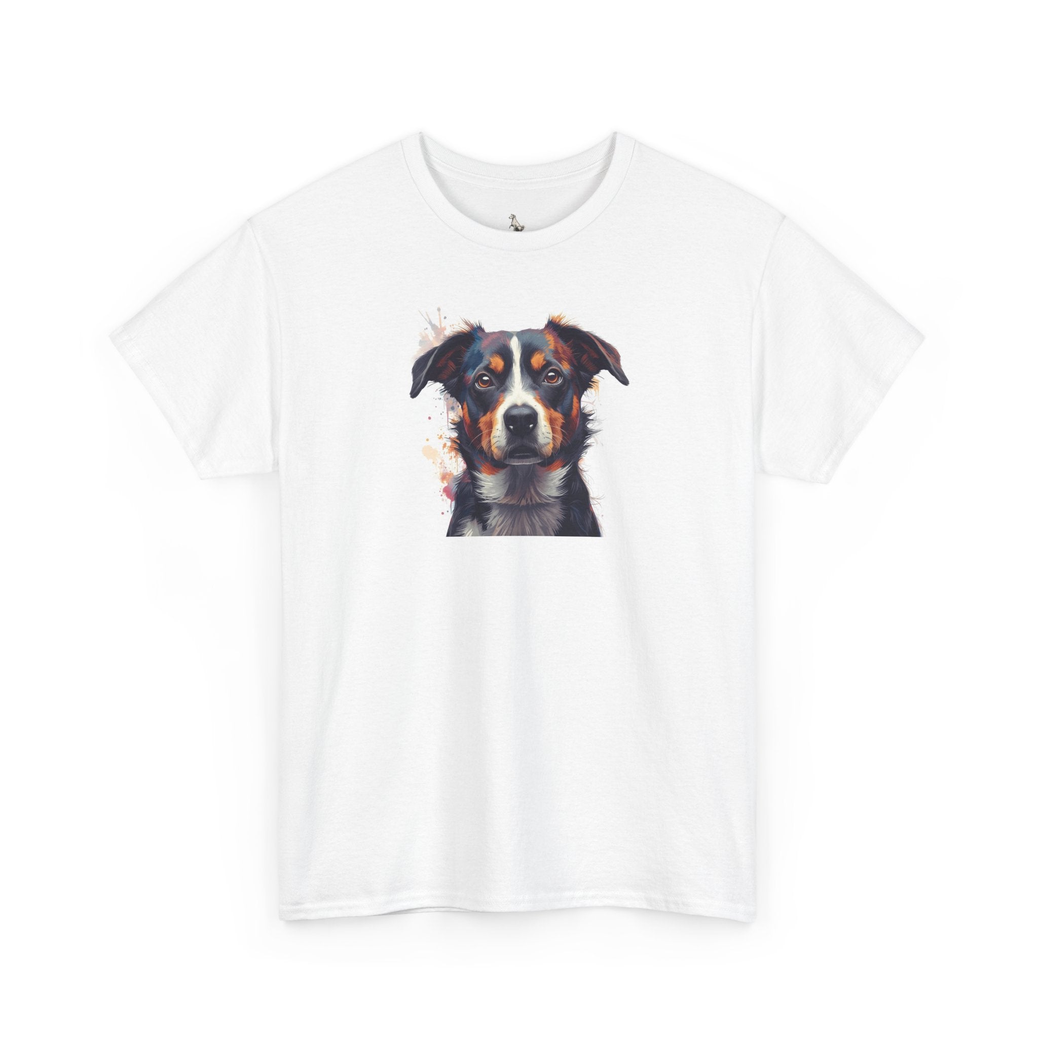 Australian Shepherd Portrait T-Shirt — Realistic Dog Face Tee for Dog Lovers