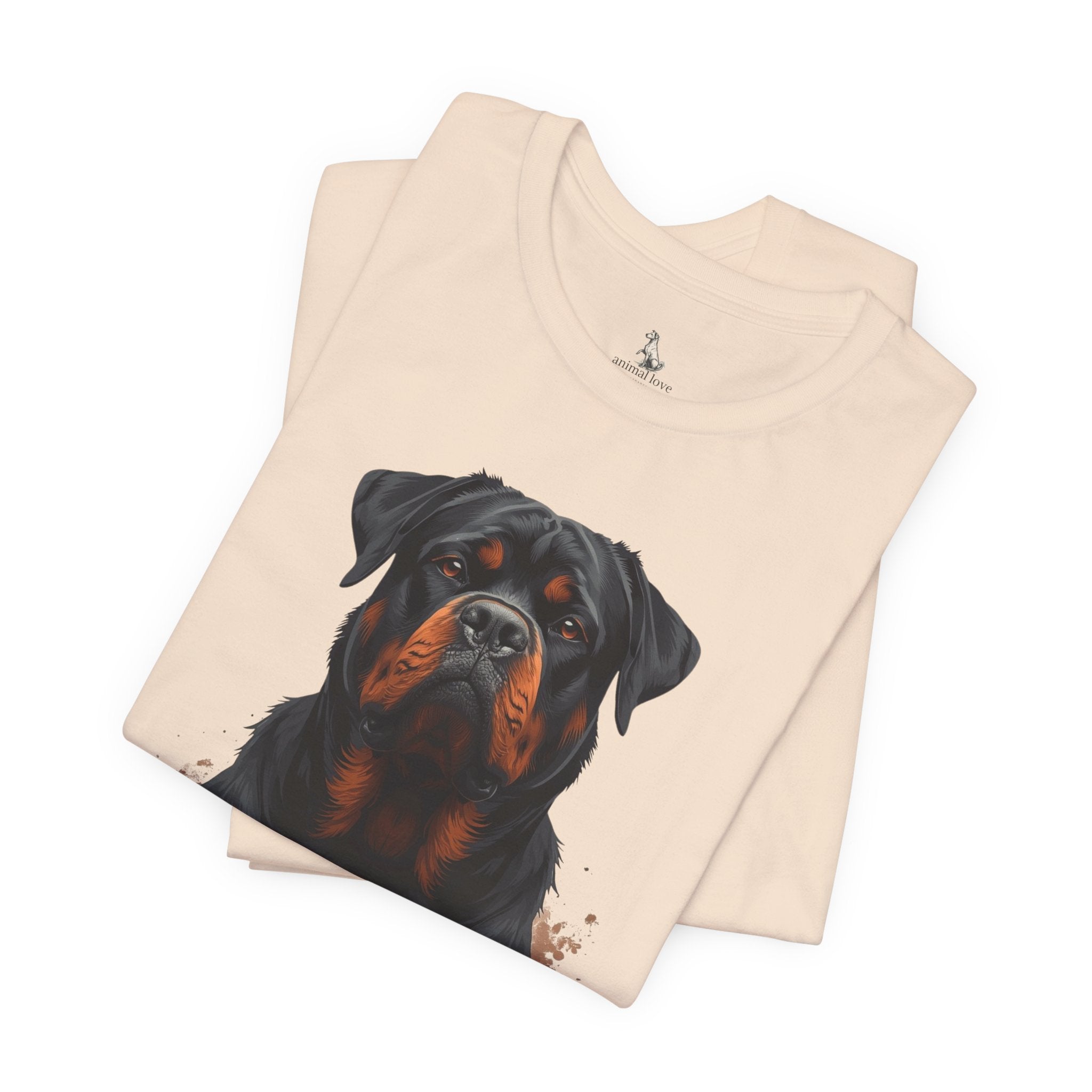 Rottweiler Portrait T‑Shirt — Realistic Dog Lover Tee