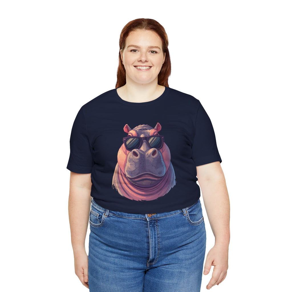 Hippo With Sunglasses Tee — Cool Funny Hippo Graphic T-Shirt