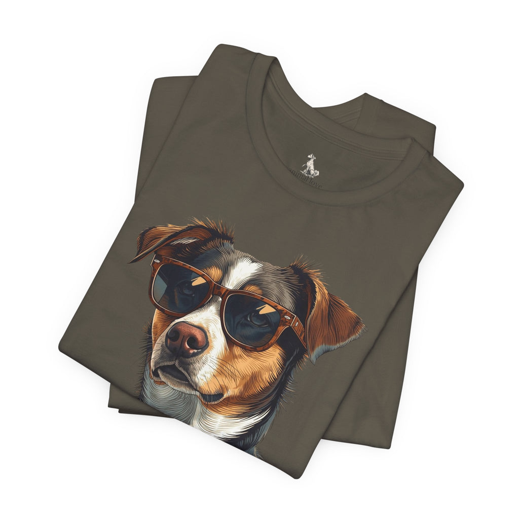Cool Sunglasses Dog T‑Shirt - Cool Dog Graphic Tee