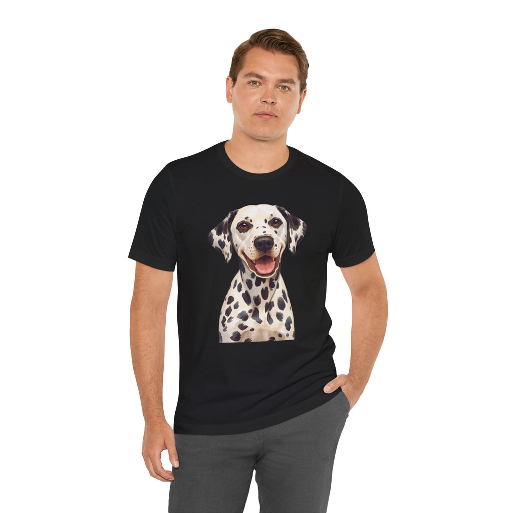 Dalmatian Dog Portrait Tee - Cute Smiling Spot Puppy T-Shirt