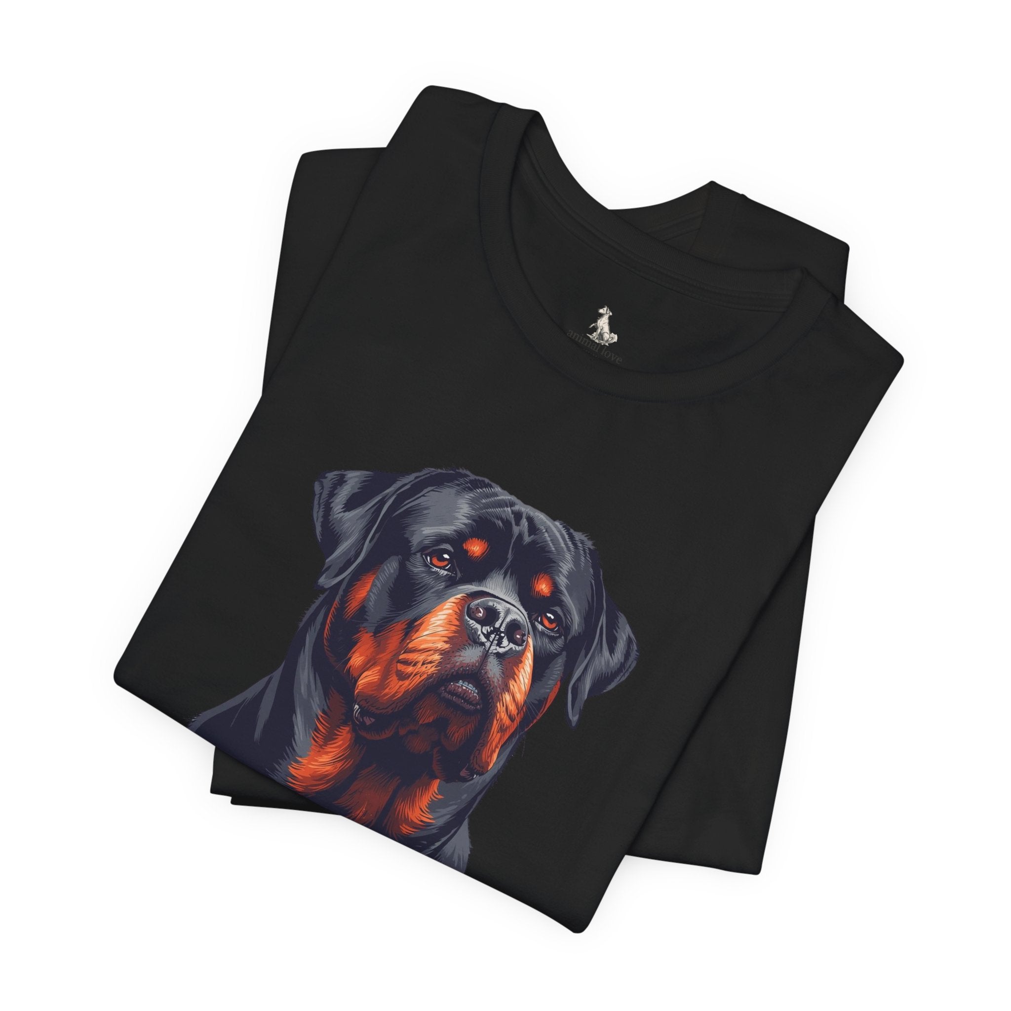 Rottweiler Portrait T-Shirt — Dog Head Tee for Rottweiler Lovers