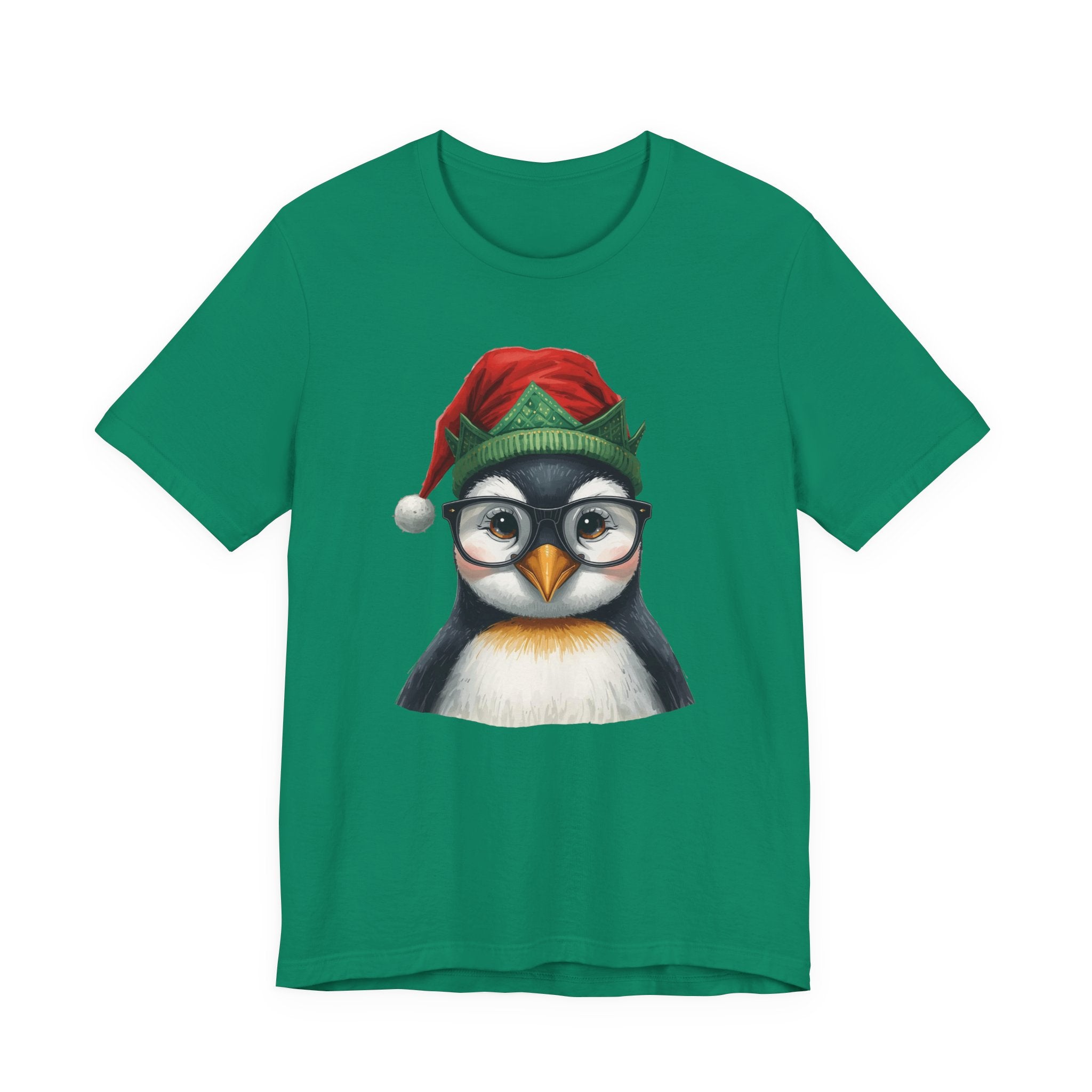 Penguin with Glasses Christmas Tee — Cute Holiday Penguin Shirt